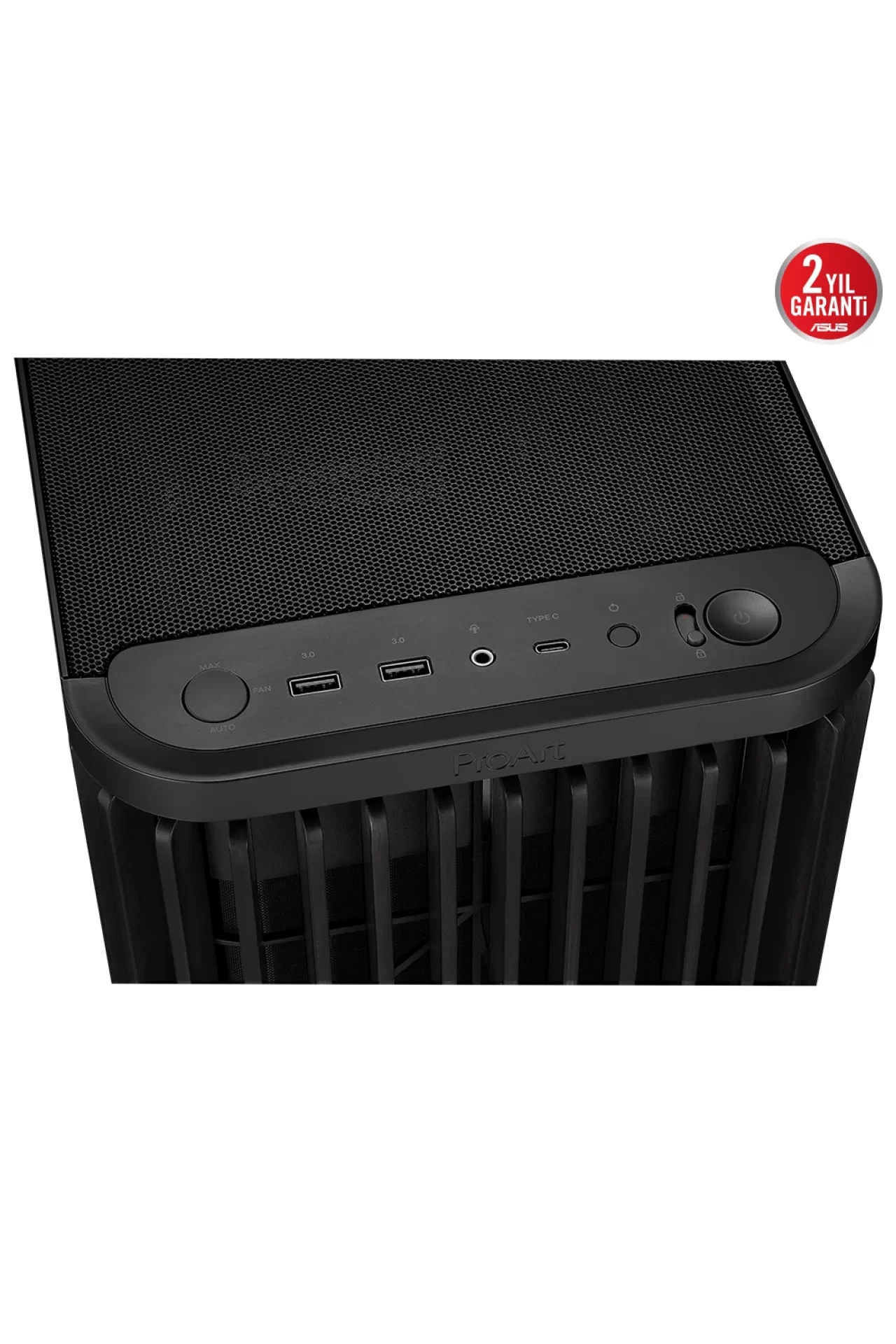 Asus ProArt PA401 Wood Edition Metal Panel Siyah USB 3.2 Mid Tower ATX Gaming Kasa