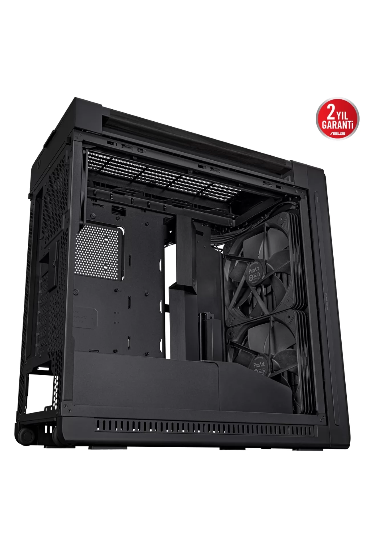 Asus ProArt PA602 Wood Edition Metal Panel USB 3.2 Mid Tower E-ATX Siyah Kasa