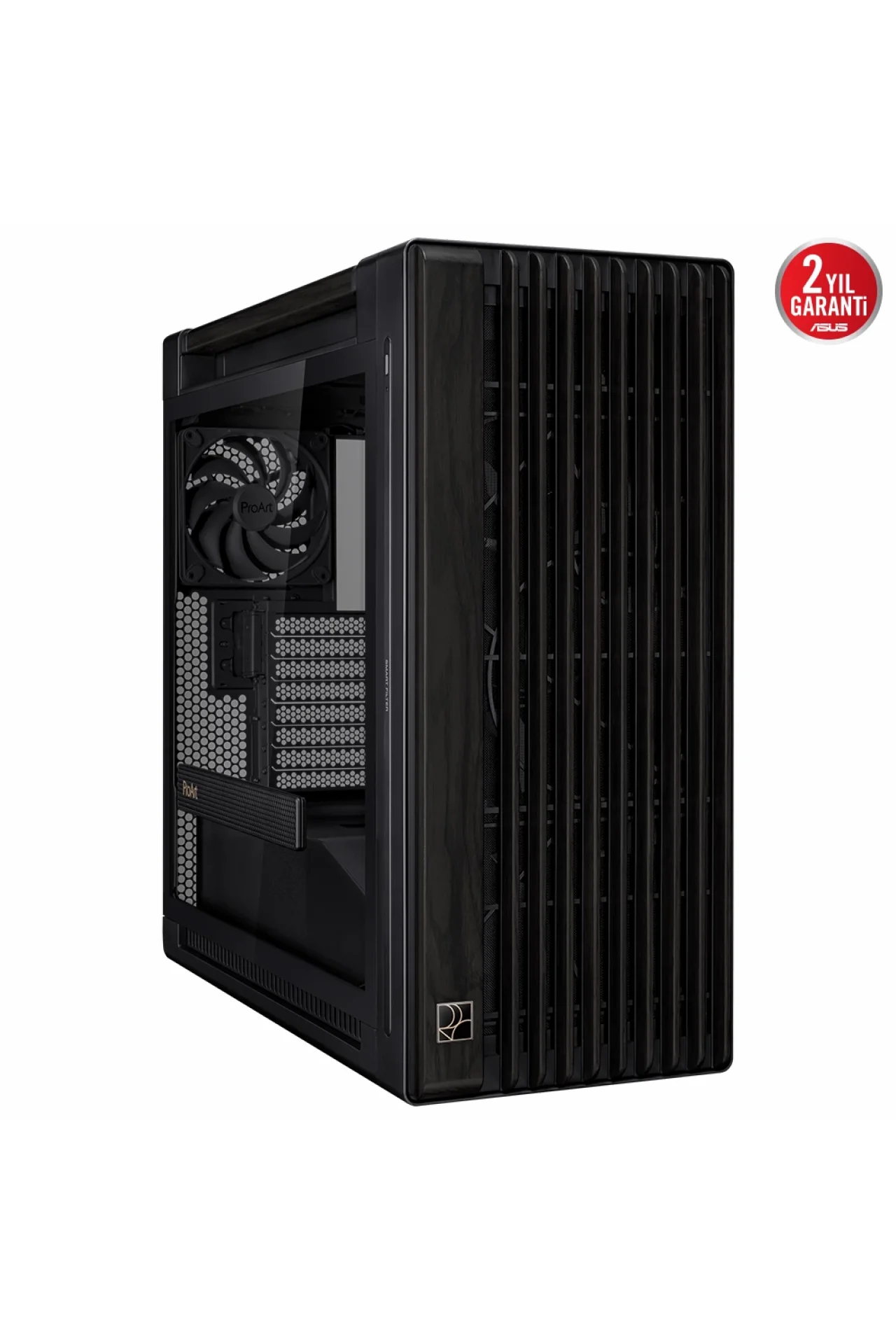 Asus ProArt PA602 Wood Edition Temperli Cam USB 3.2 Mid Tower E-ATX Siyah Kasa