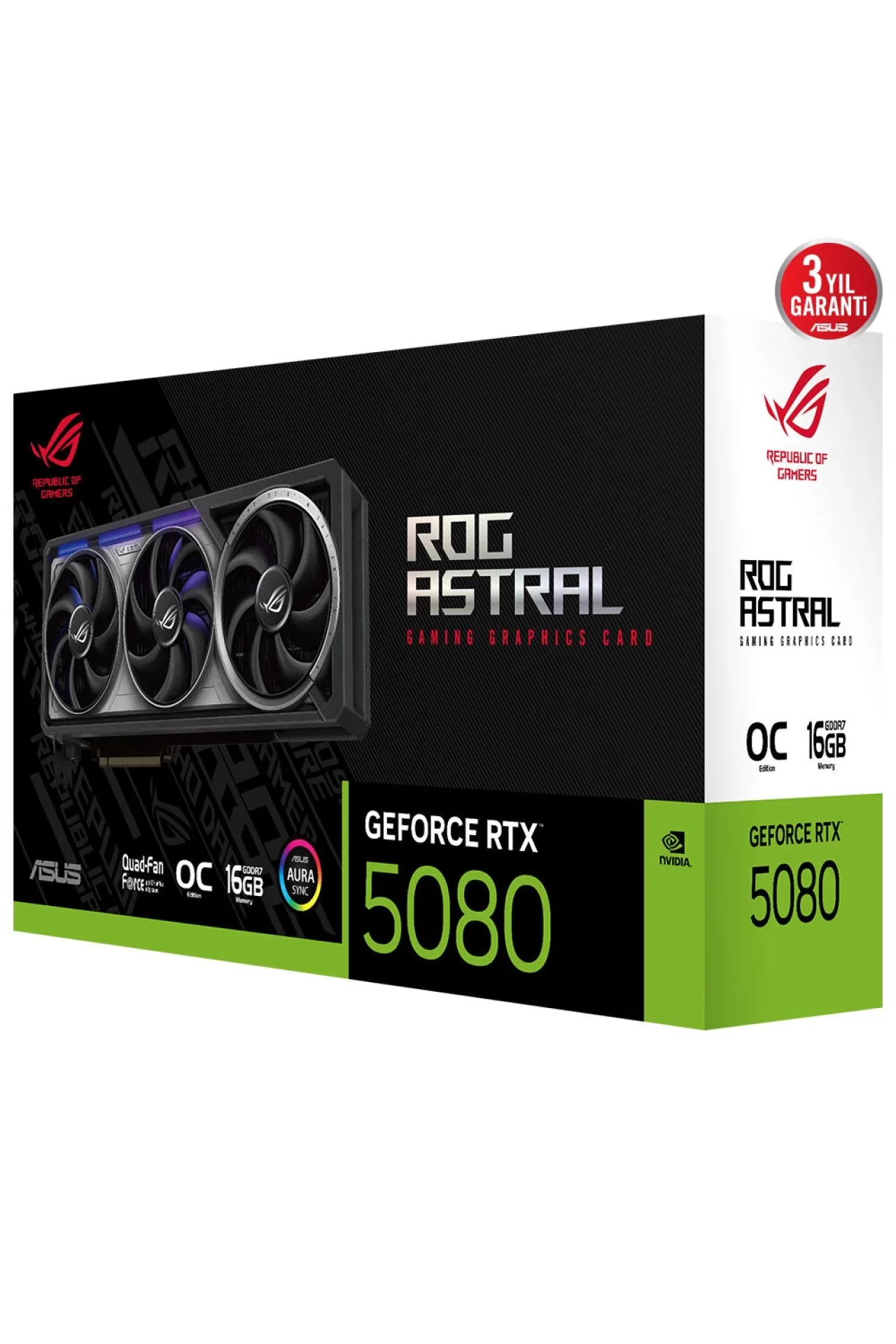 Asus ROG Astral RTX5080 O16G Gaming RTX 5080 16GB Ekran Kartı