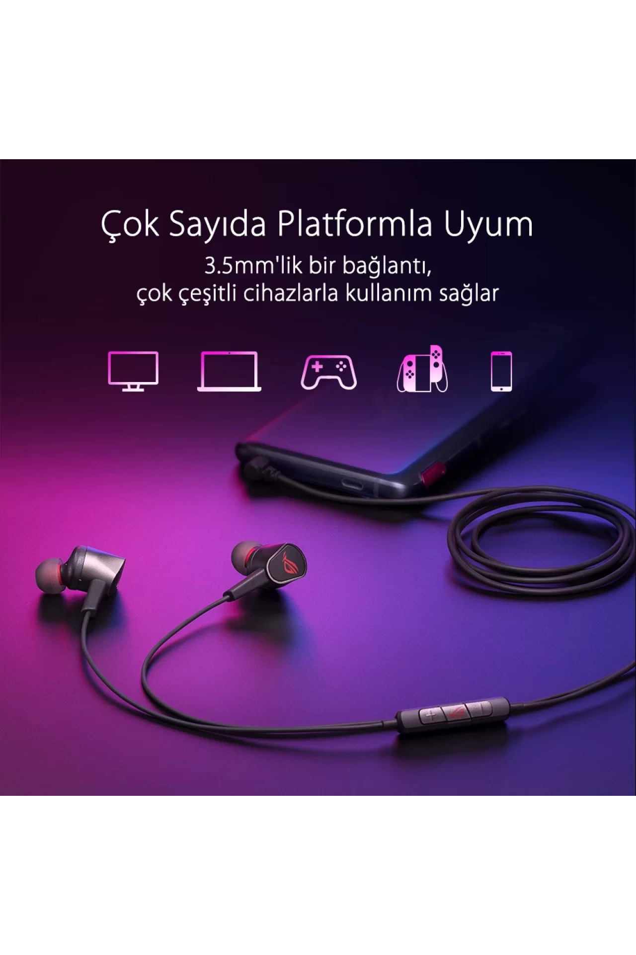 Asus ROG Cetra II Core Siyah Kulakiçi Kulaklık (90YH02V0-B2UA00)