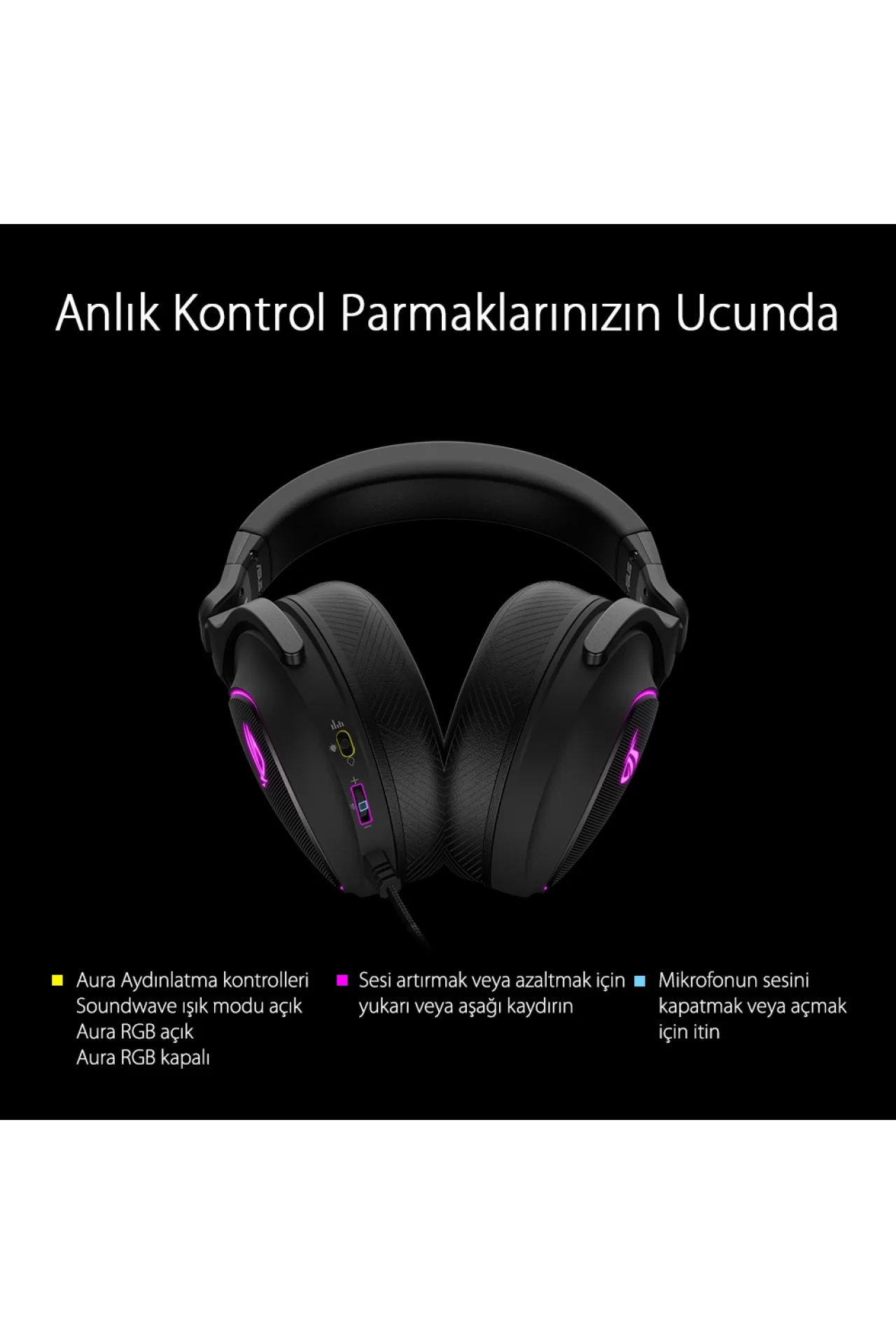 Asus ROG DELTA S RGB 7.1 Siyah Gaming Kulaklık