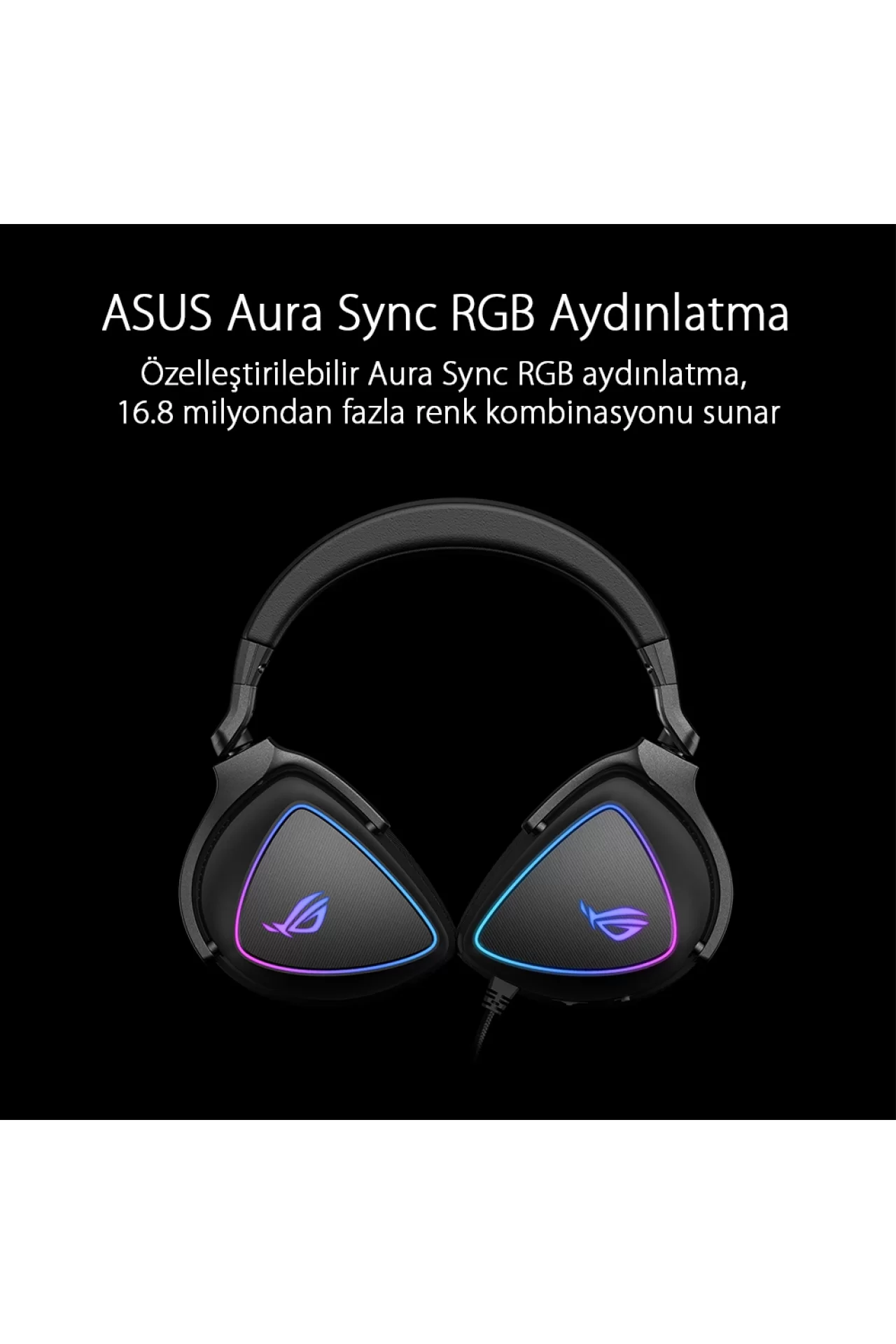 Asus ROG DELTA S RGB 7.1 Siyah Gaming Kulaklık