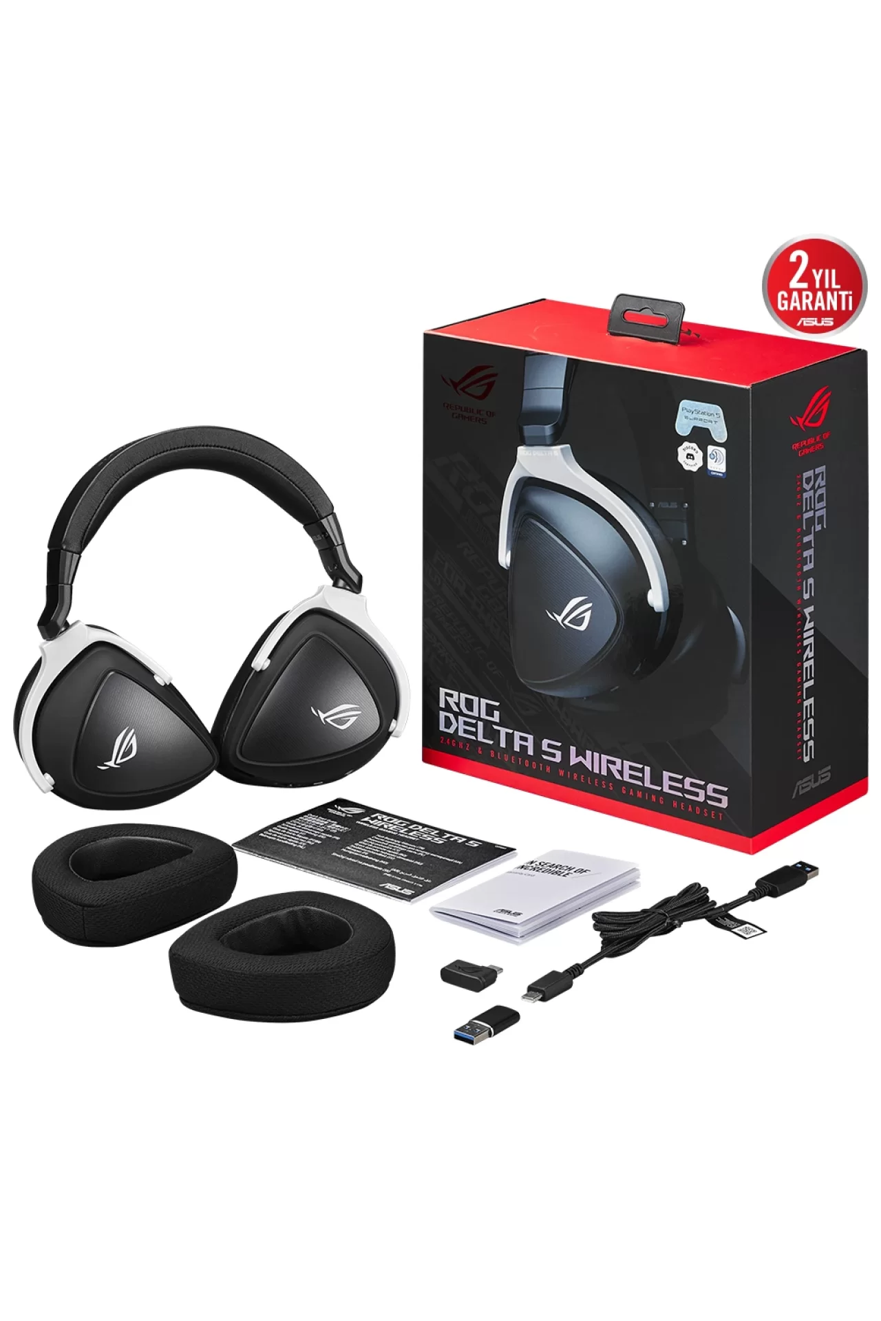 Asus ROG Delta S Wireless 7.1 Surround Siyah Kablosuz Gaming Kulaklık