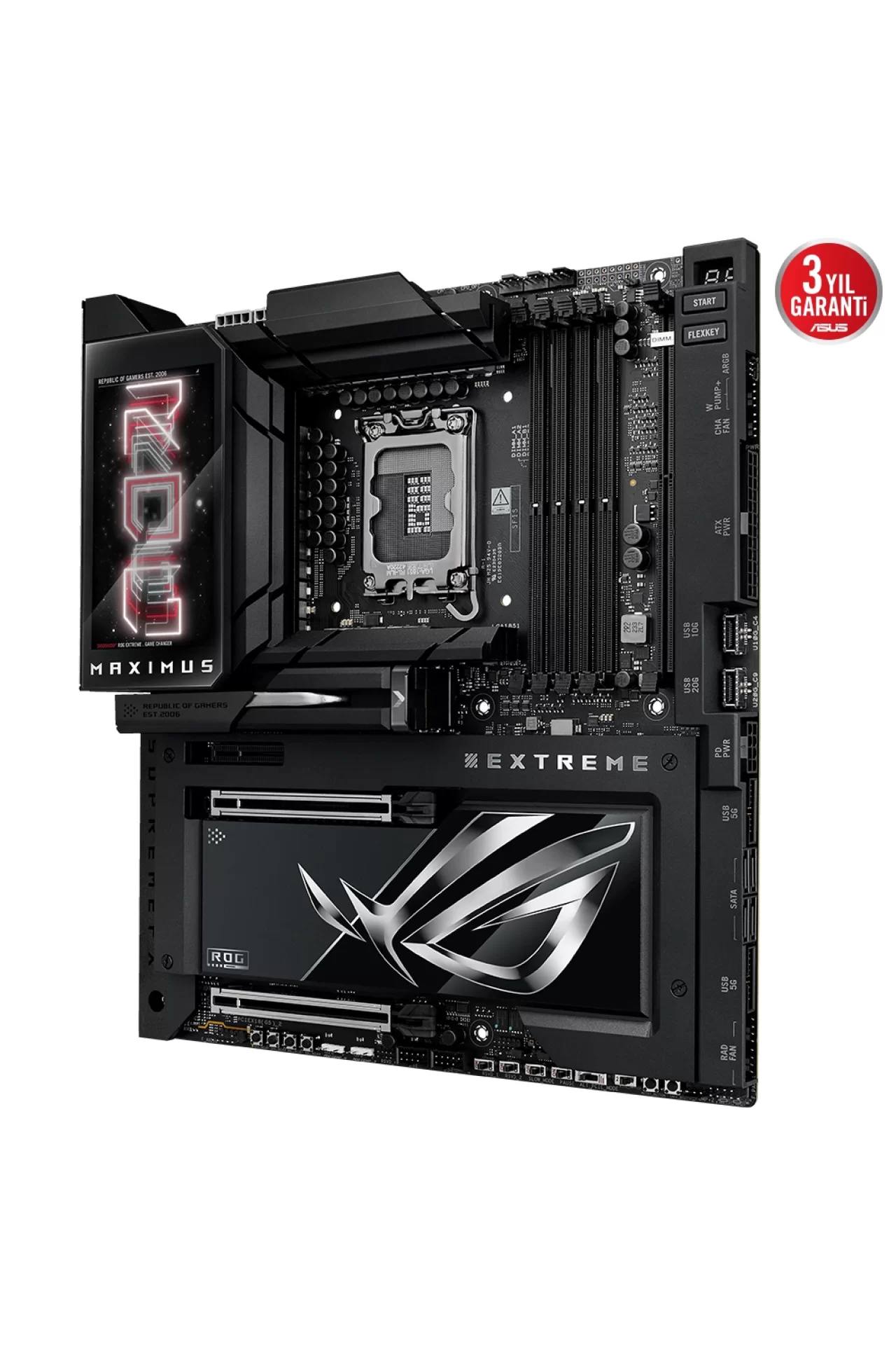 Asus ROG Maximus Z890 EXTREME Intel LGA1851 Z890 DDR5 8800+MHz(OC) E-ATX Gaming (Oyuncu) Anakart