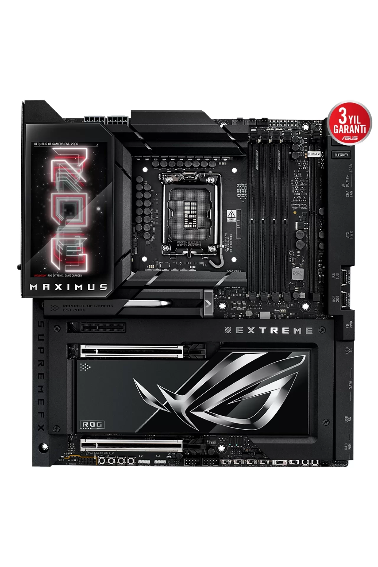 Asus ROG Maximus Z890 EXTREME Intel LGA1851 Z890 DDR5 8800+MHz(OC) E-ATX Gaming (Oyuncu) Anakart