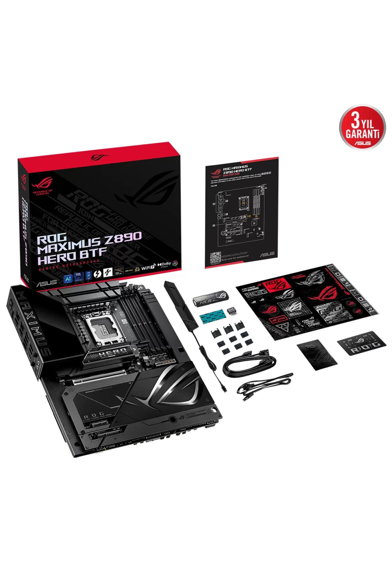 Asus ROG Maximus Z890 HERO BTF 9200MHz Anakart