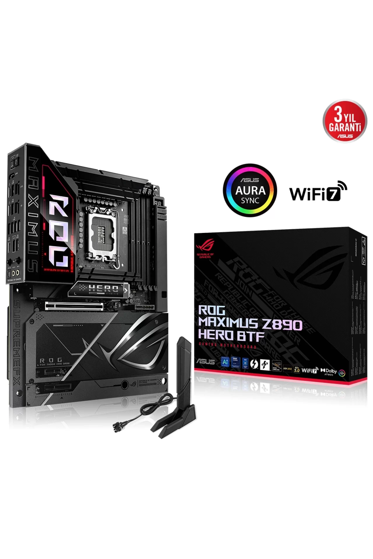 Asus ROG Maximus Z890 HERO BTF 9200MHz Anakart
