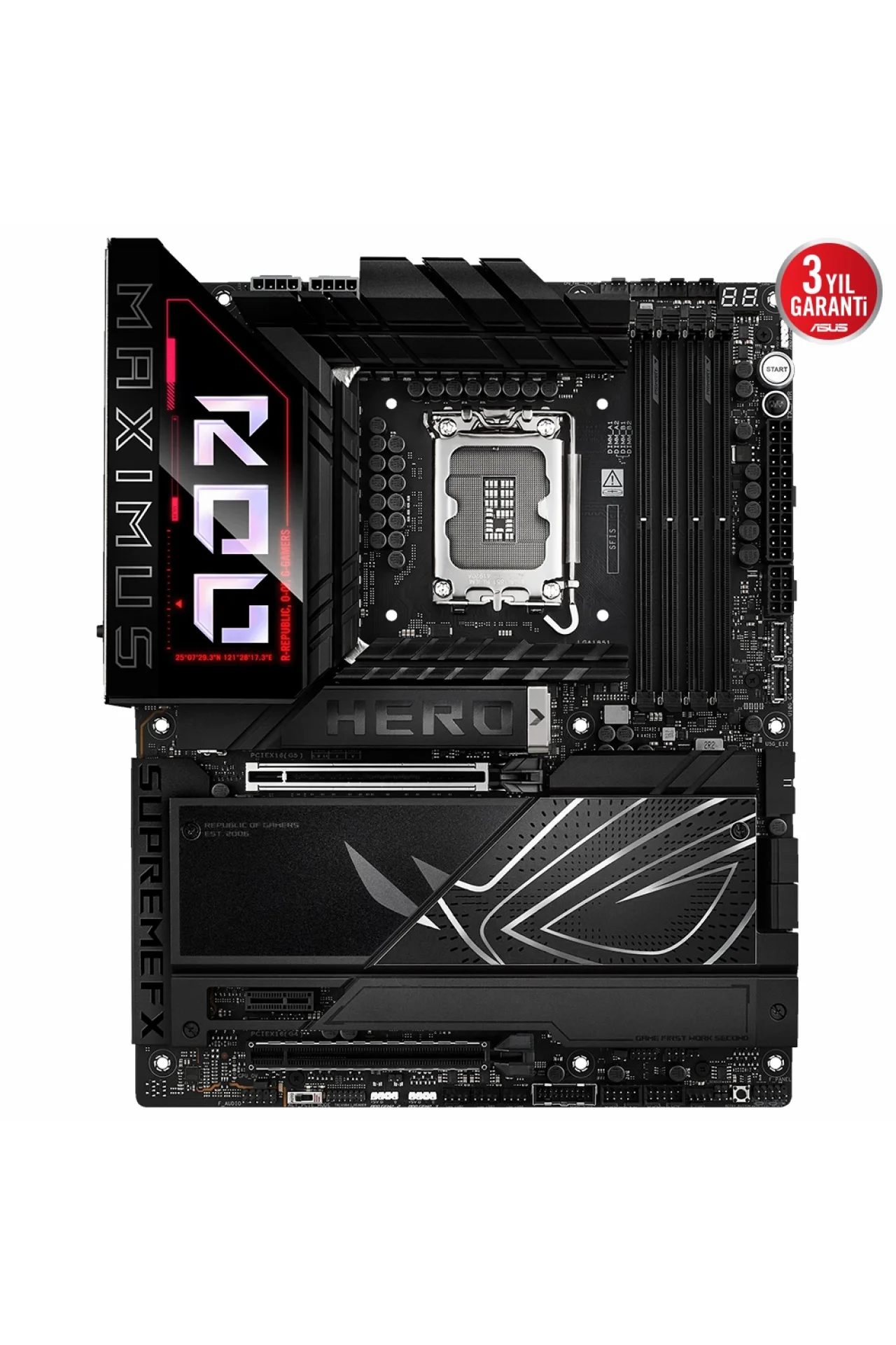 Asus ROG Maximus Z890 Hero 8800MHz (OC) DDR5 Soket LGA1851 M.2 HDMI ATX Anakart