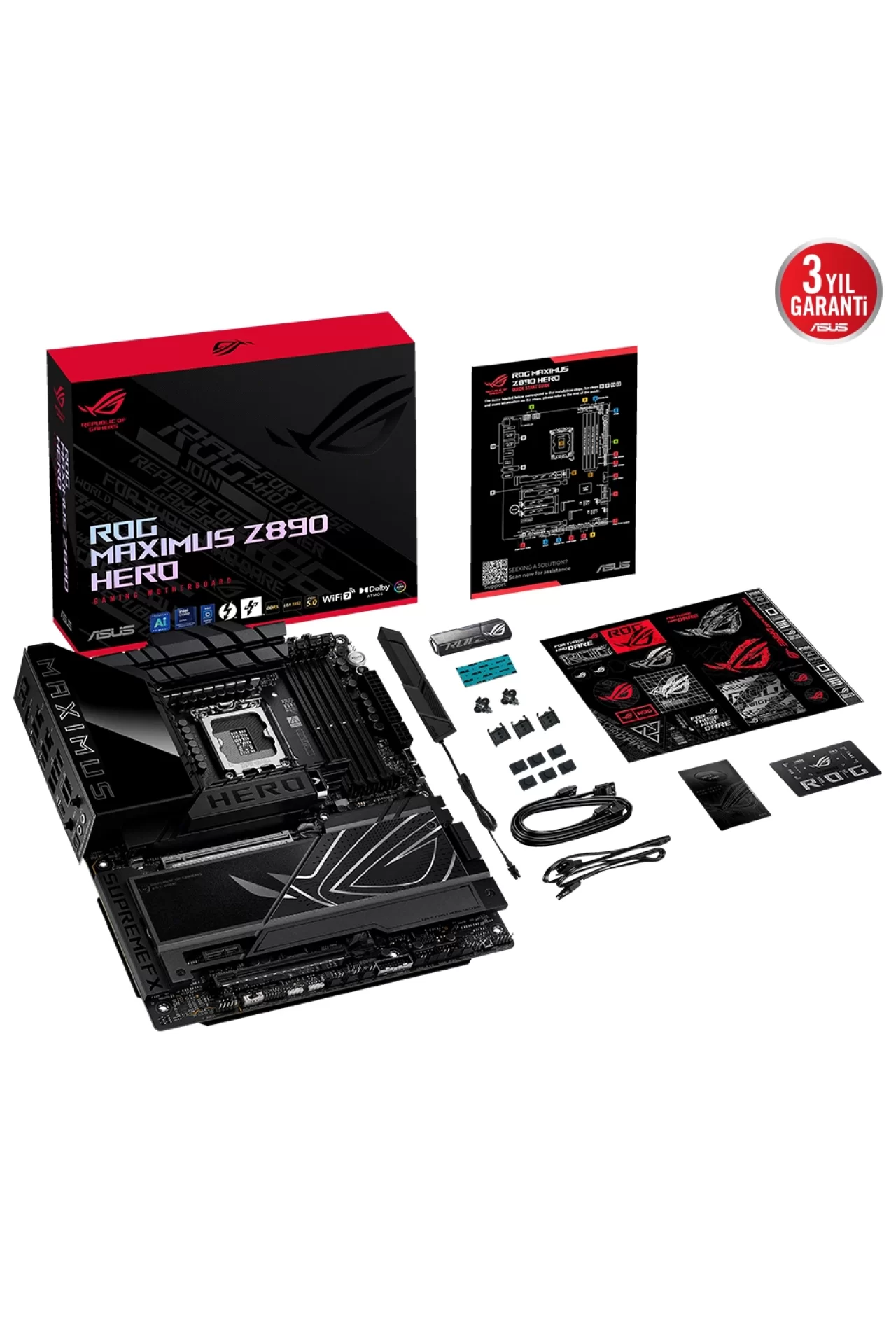 Asus ROG Maximus Z890 Hero 8800MHz (OC) DDR5 Soket LGA1851 M.2 HDMI ATX Anakart