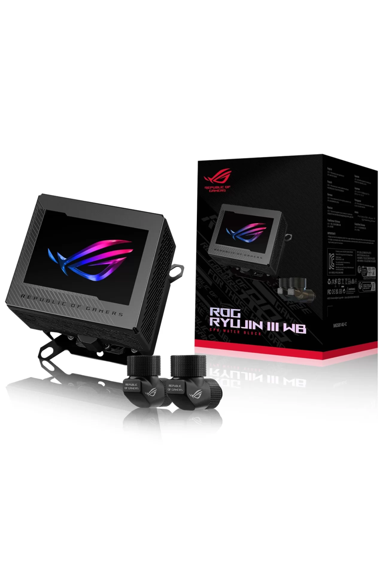Asus ROG Ryujin III WB LCD Aura Sync RGB Intel-AMD Uyumlu İşlemci Sıvı Soğutucu Blok