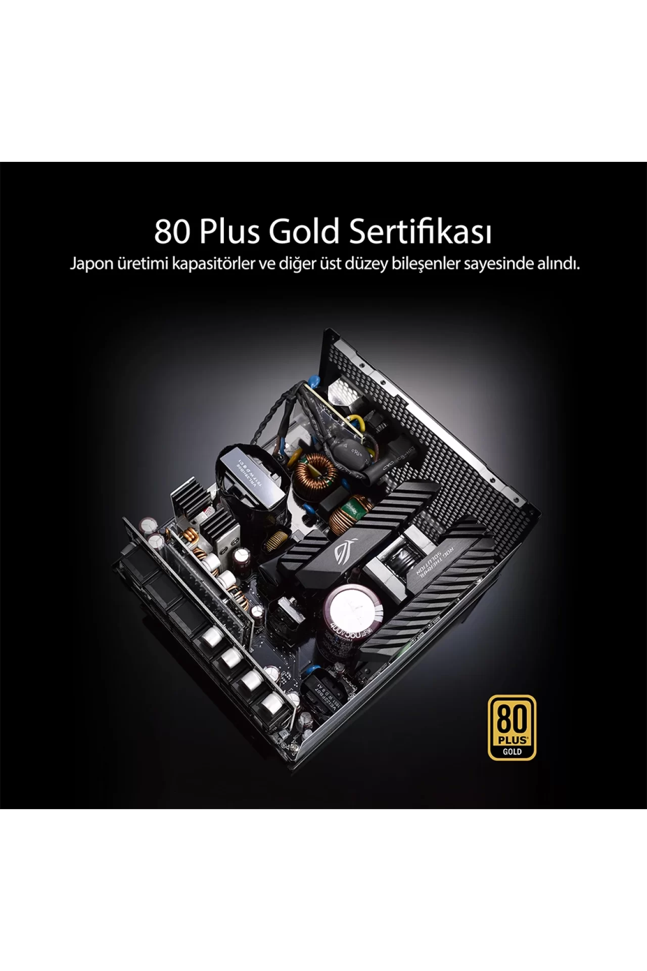 Asus ROG Strix 1000G Aura 1000W 80+ Gold Full Modüler 135mm Fanlı Beyaz Güç Kaynağı