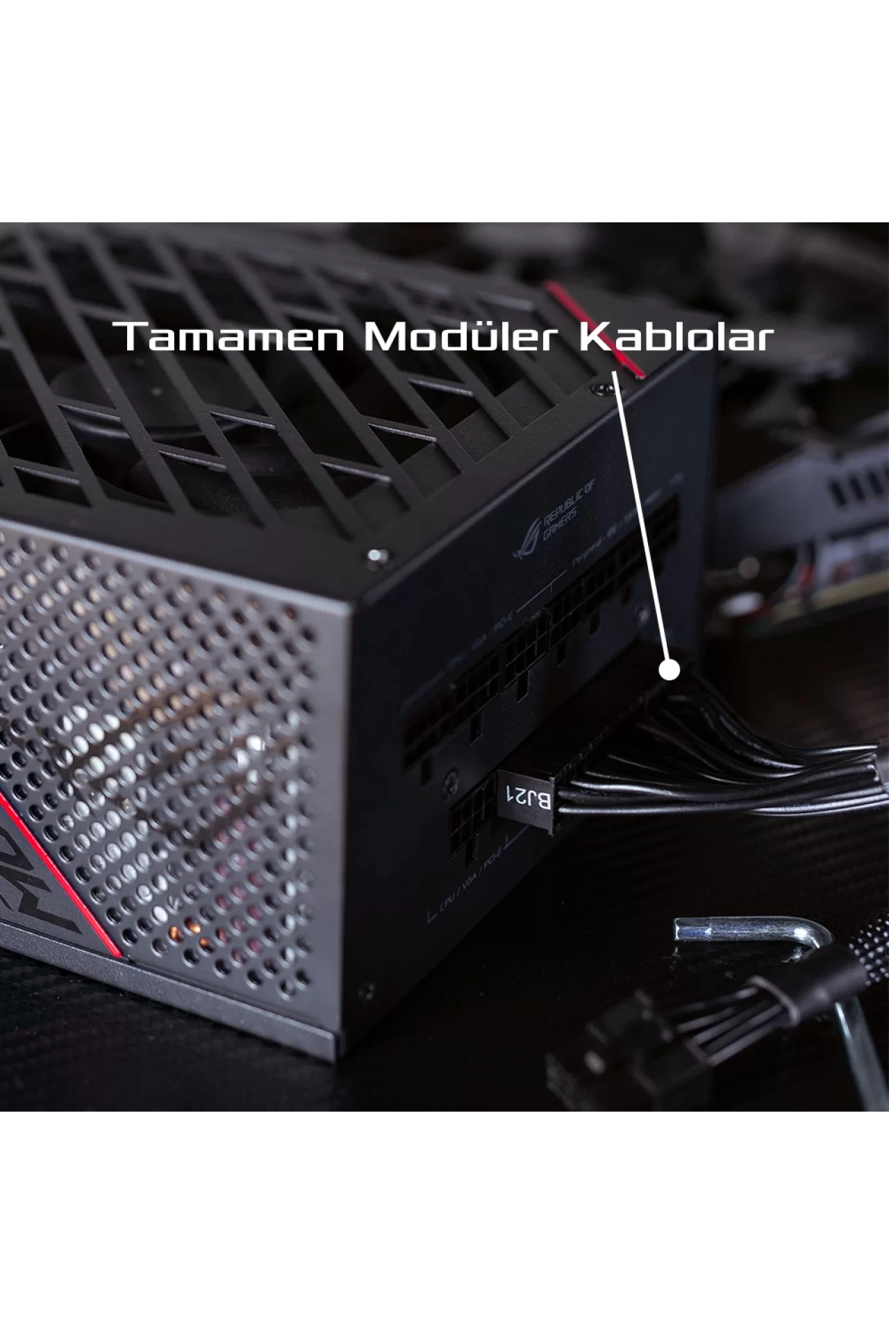 Asus ROG Strix 850G 80+ Gold 850W Full Modüler 135mm Fanlı PSU