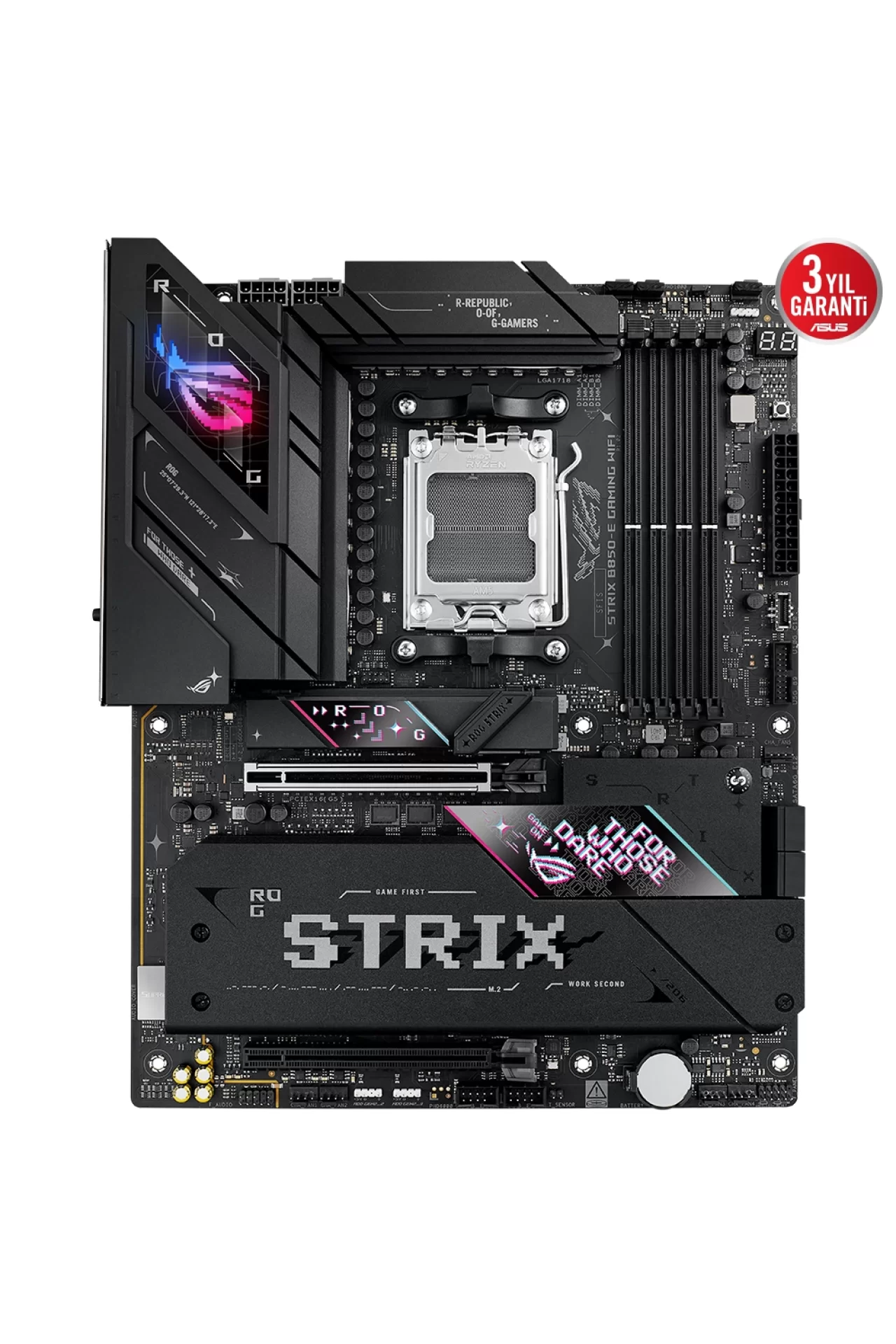 Asus ROG Strix B850-E Gaming WiFi 8000MHz (OC) DDR5 Soket AM5 M.2 HDMI DP ATX Anakart