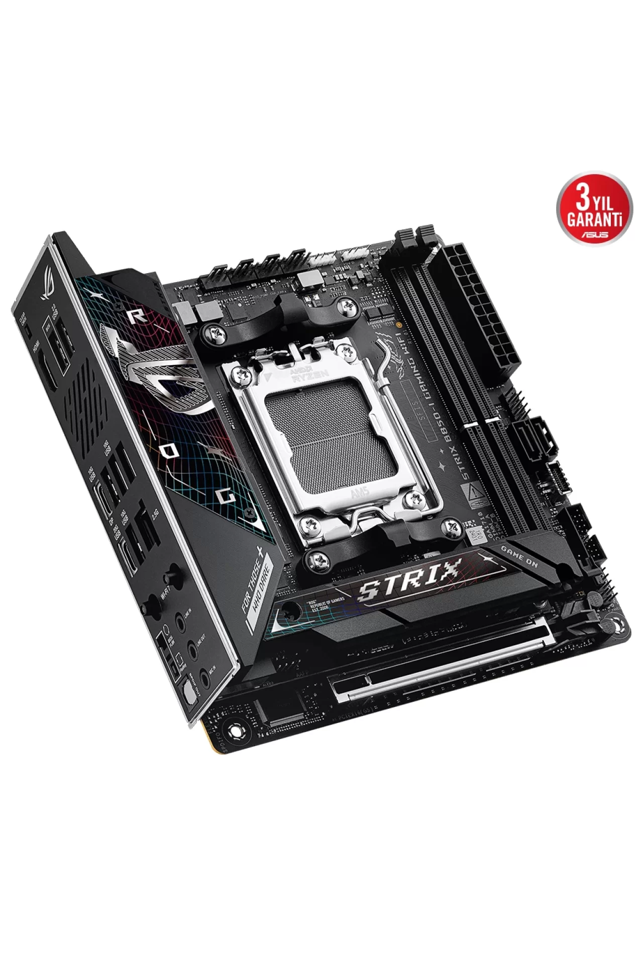 Asus ROG Strix B850-I Gaming WiFi 8400MHz (OC) DDR5 Soket AM5 M.2 HDMI DP Mini-ITX Anakart