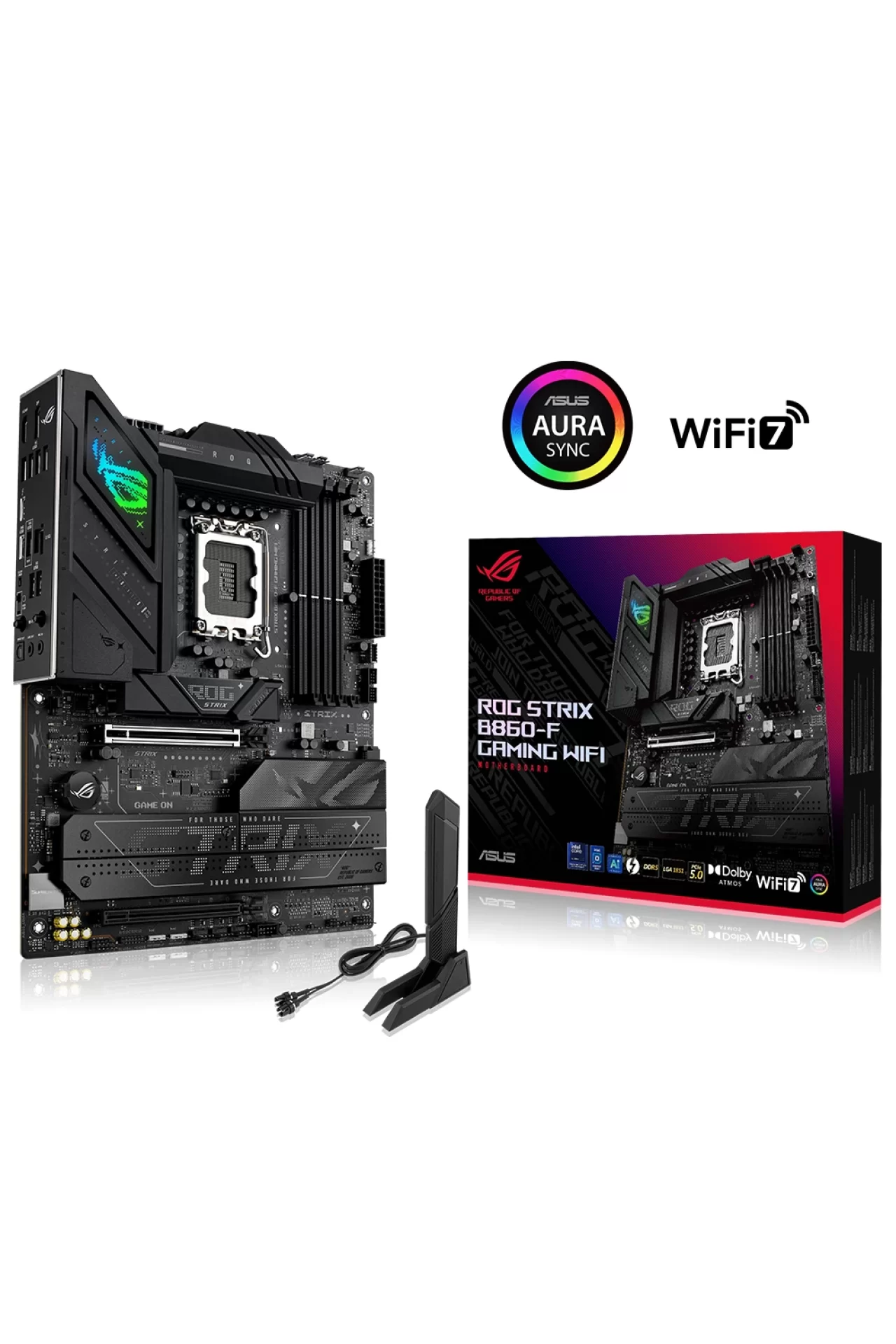 Asus ROG Strix B860-F Gaming WiFi 9066MHz (OC) DDR5 Soket LGA1851 M.2 HDMI DP Thunderbolt ATX Anakart