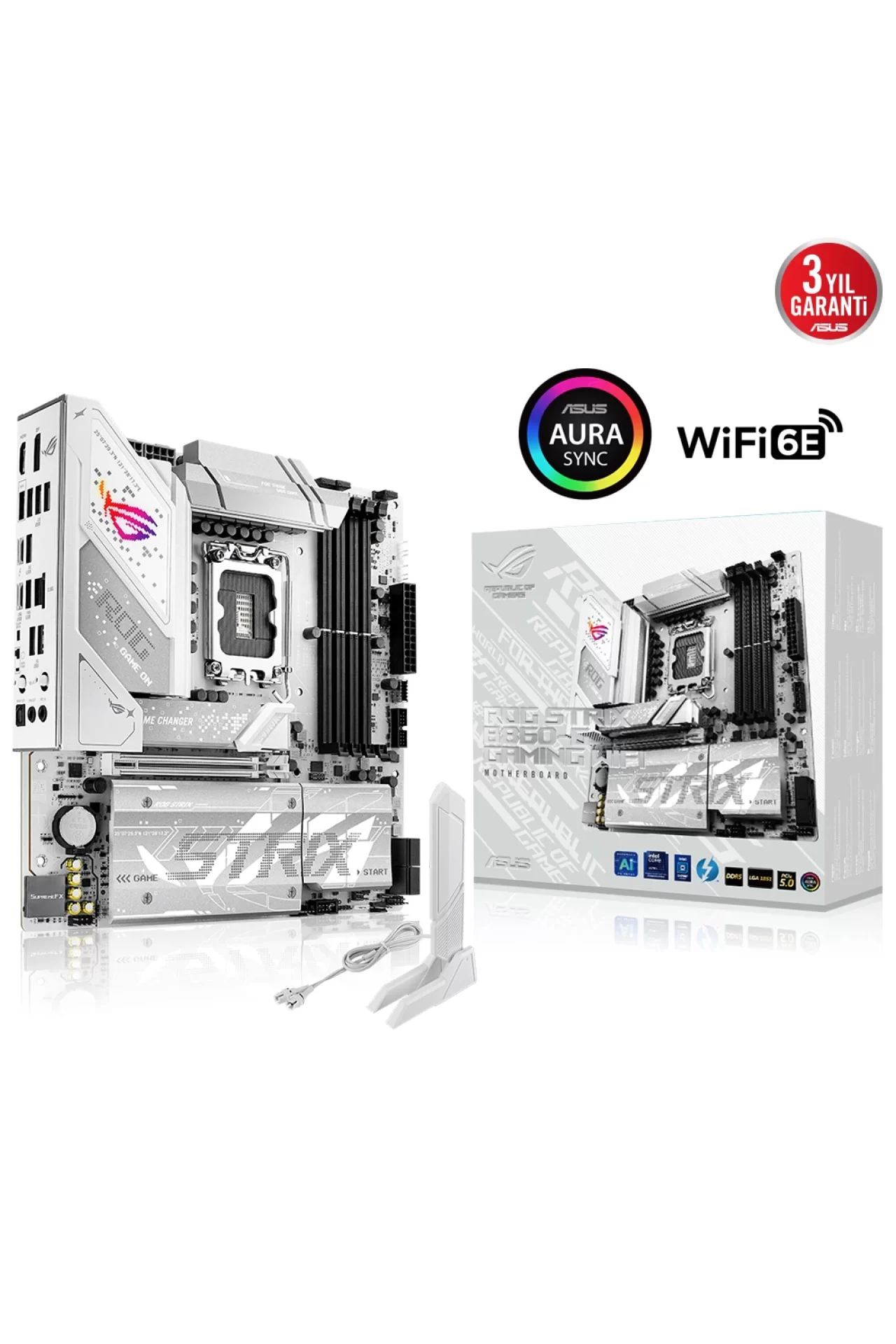 Asus ROG Strix B860-G Gaming WiFi 9066MHz (OC) DDR5 Soket LGA1851 M.2 HDMI DP Thunderbolt mATX Anakart