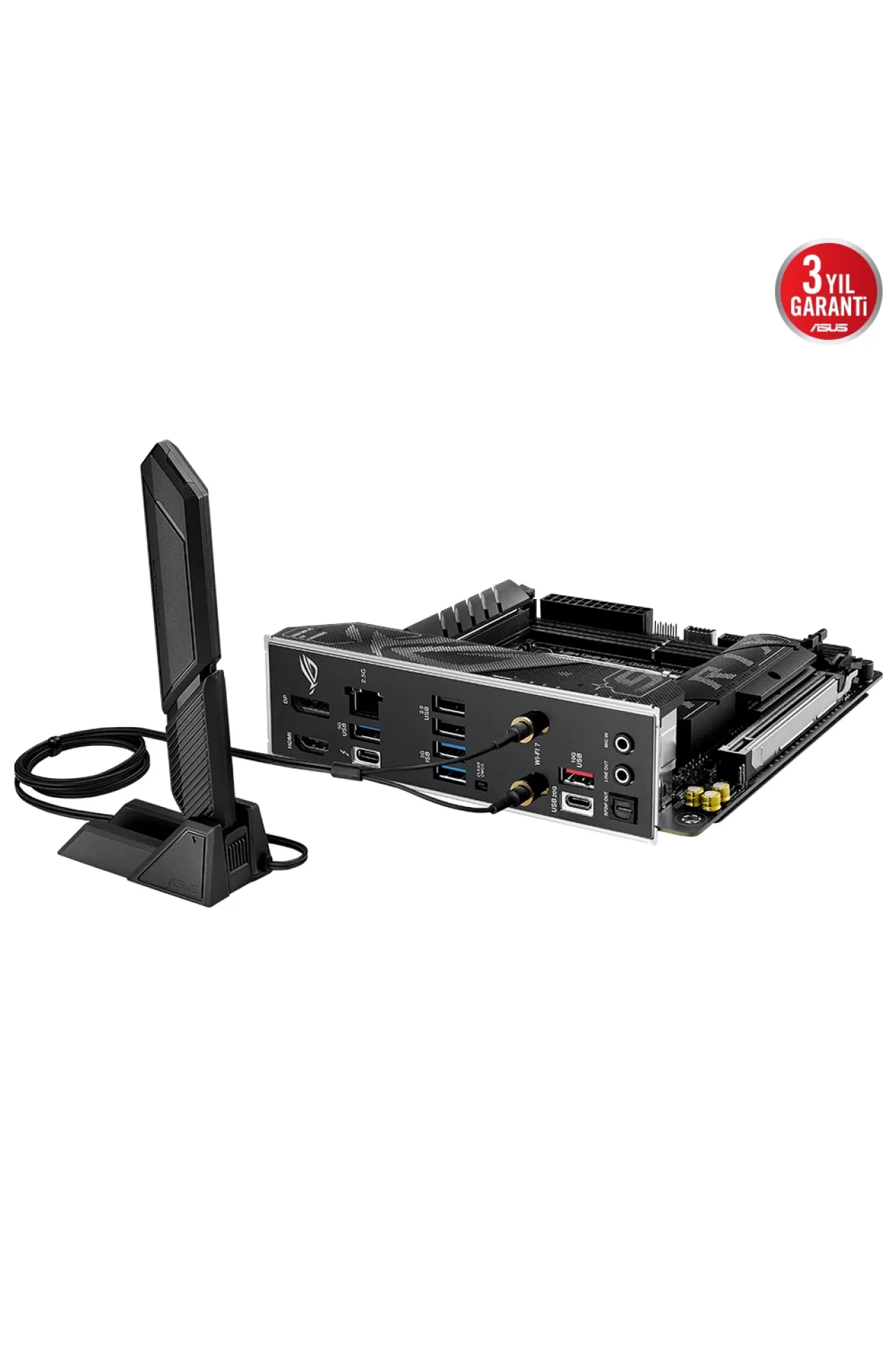 Asus ROG Strix B860-I Gaming WiFi 9066MHz (OC) DDR5 Soket LGA1851 M.2 HDMI DP Thunderbolt Mini-ITX Anakart