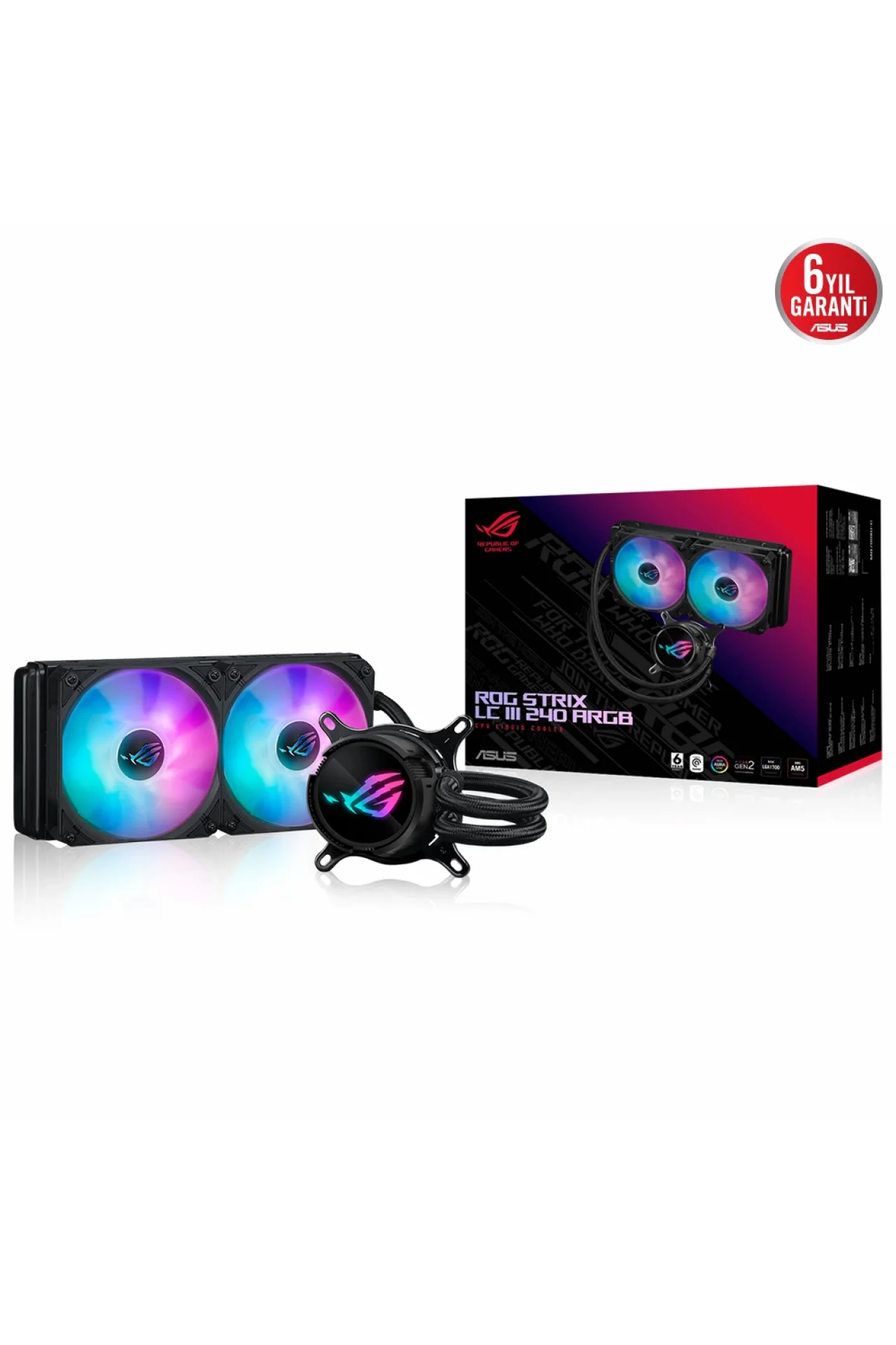 Asus ROG Strix LC III 240 ARGB Sıvı İşlemci Soğutucu