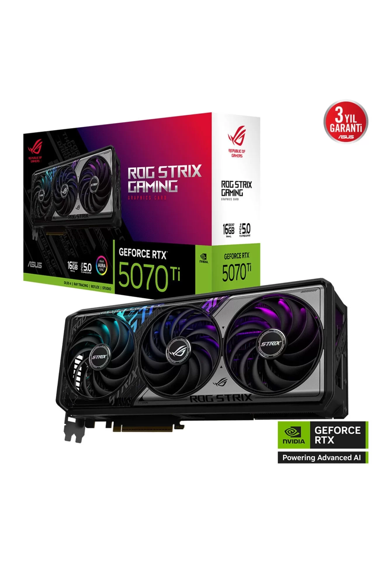 Asus ROG Strix GeForce RTX 5070 Ti SUPER OC Gaming Ekran Kartı