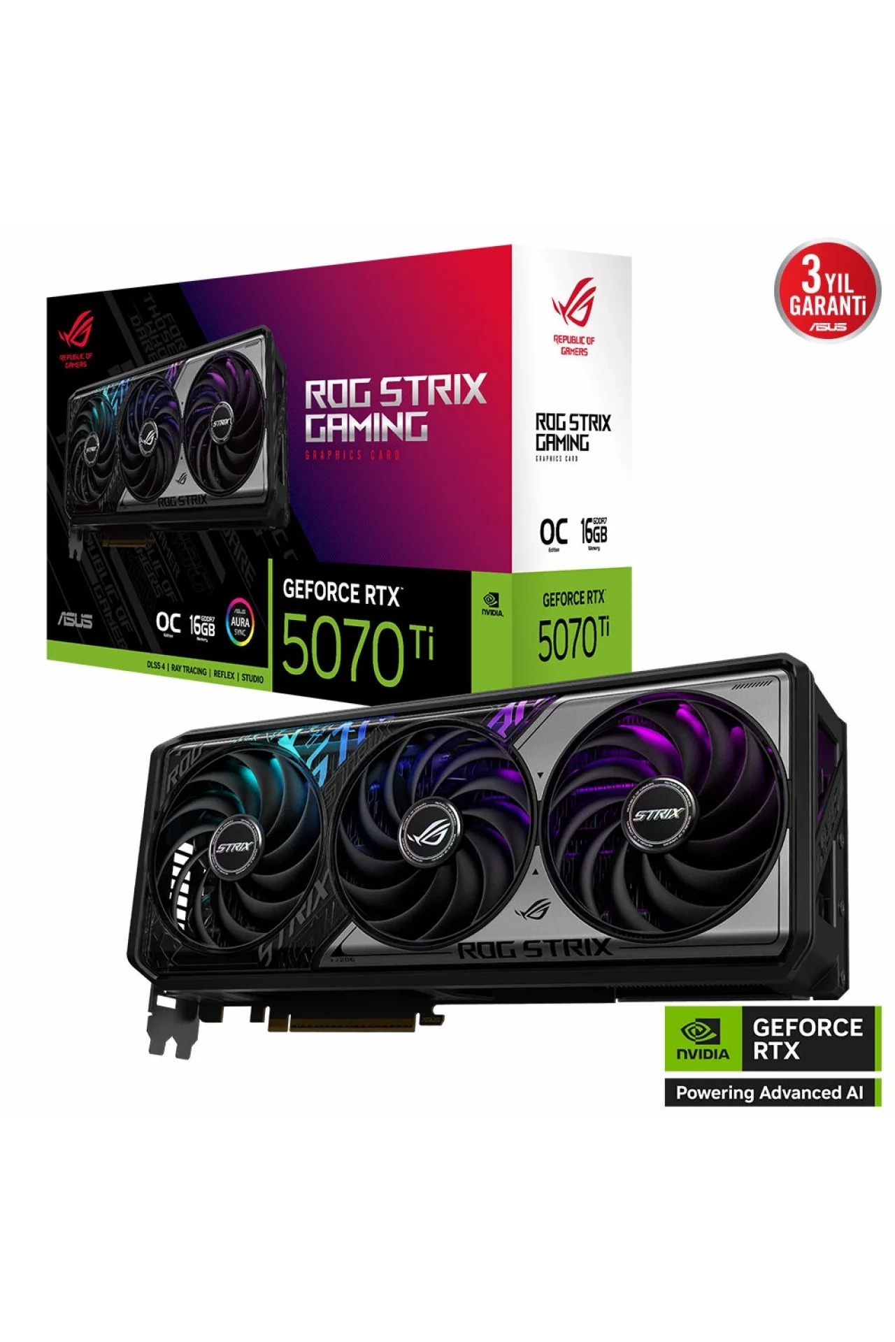 Asus ROG Strix GeForce RTX 5070 Ti SUPER OC Gaming Ekran Kartı