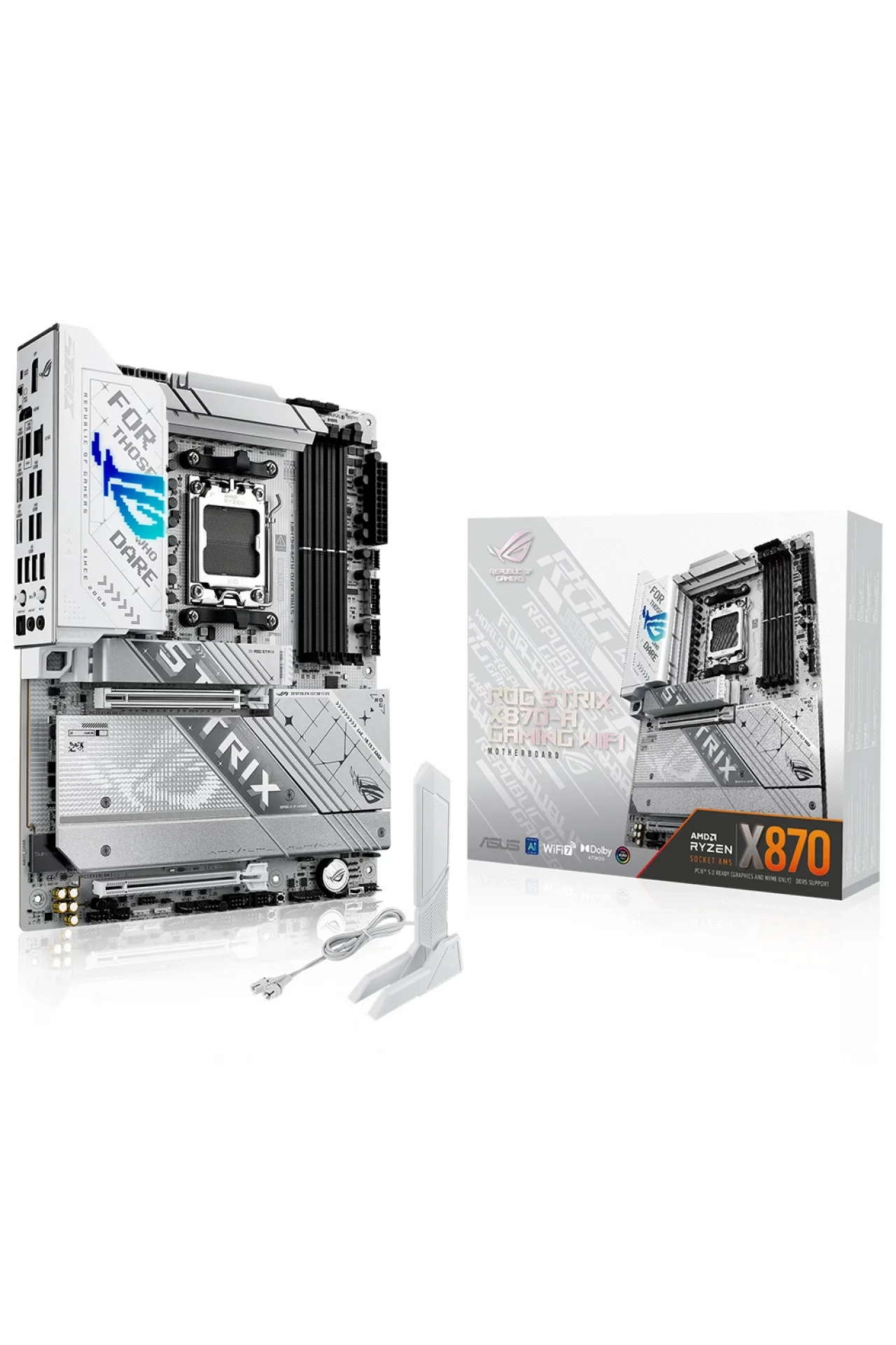 Asus ROG Strix X870-A Gaming WiFi 8000MHz(OC) DDR5 Soket AM5 M.2 HDMI DP ATX Anakart