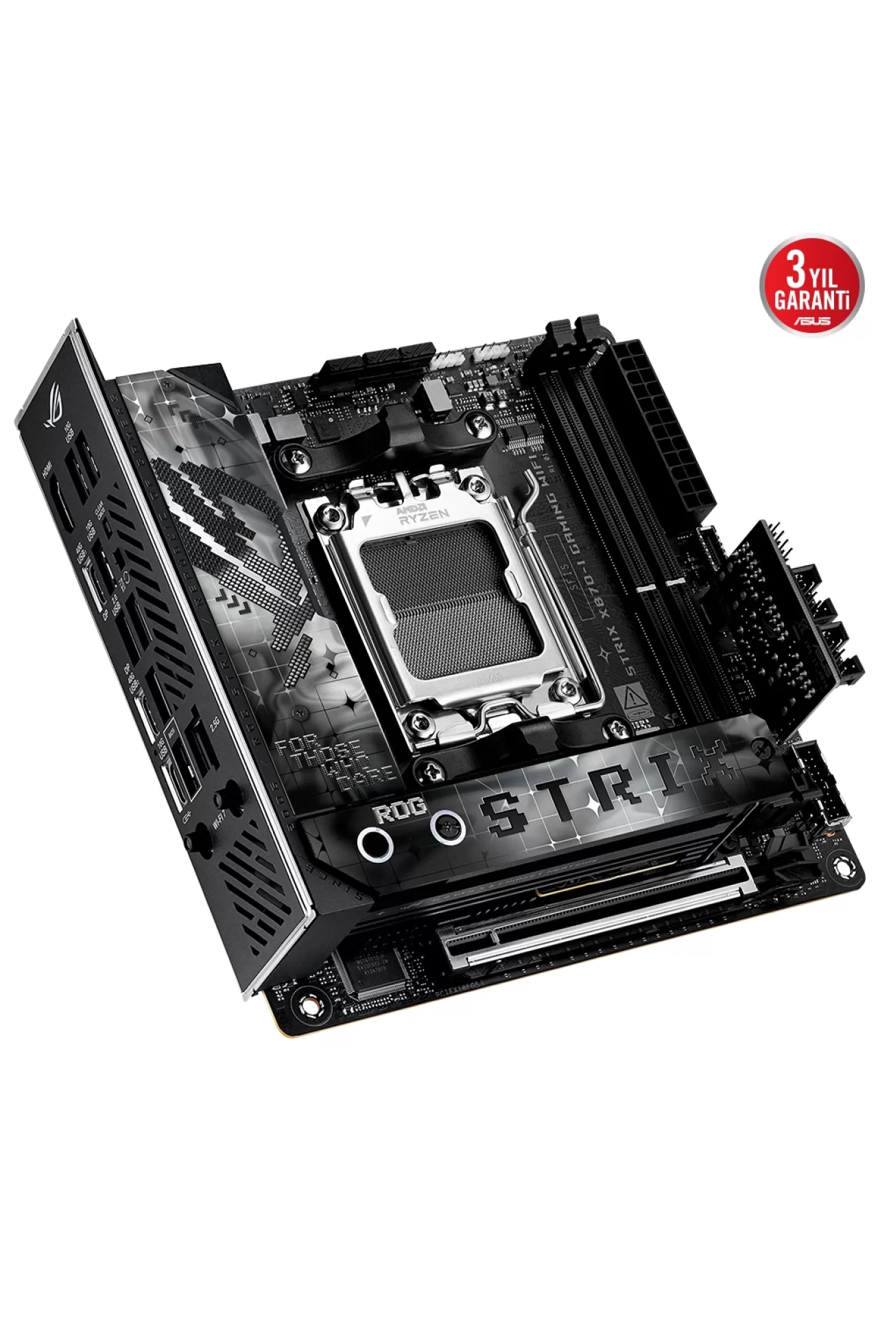 Asus ROG Strix X870-I Gaming WiFi 8600MHz(OC) DDR5 Soket AM5 M.2 HDMI Mini-ITX Anakart