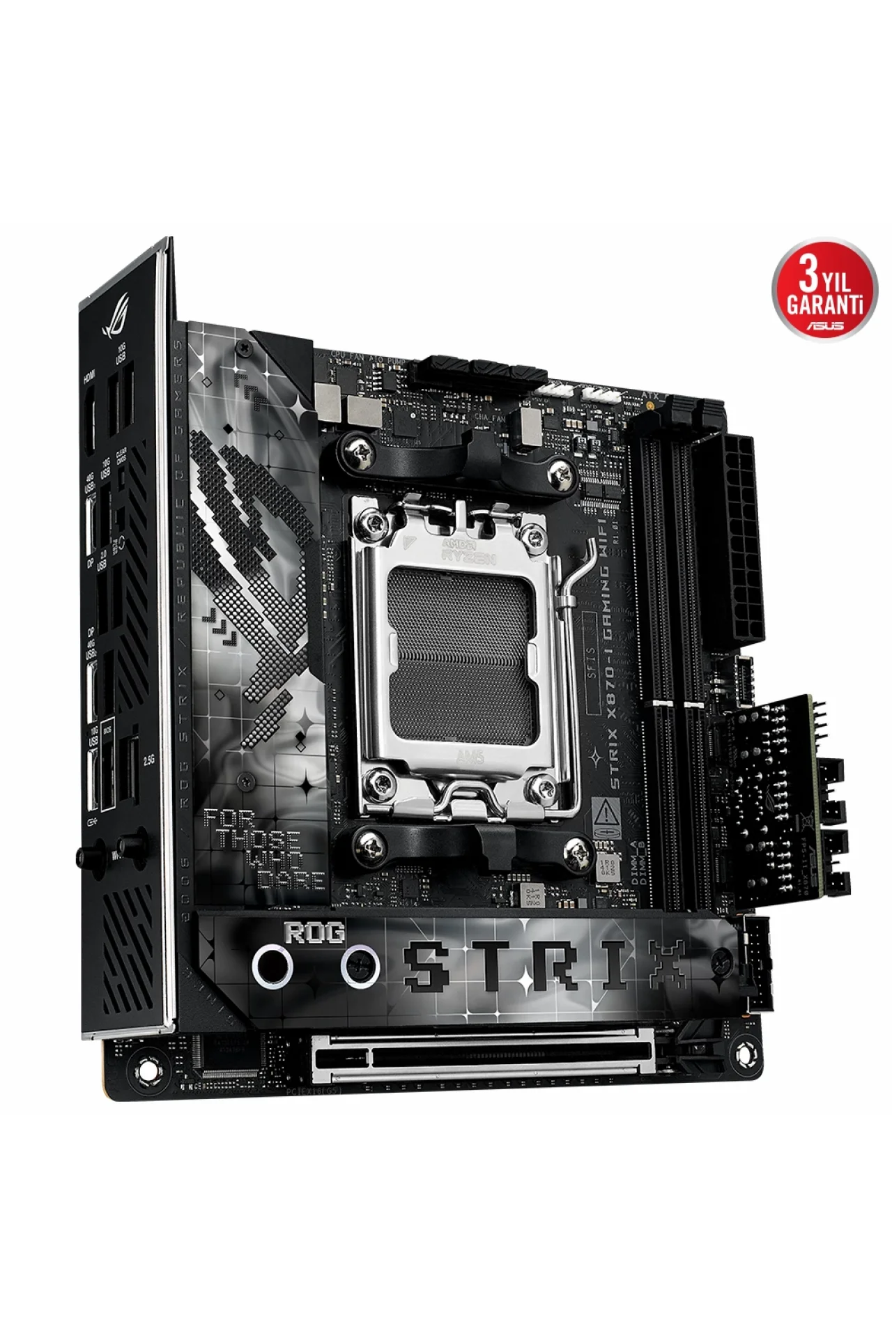 Asus ROG Strix X870-I Gaming WiFi 8600MHz(OC) DDR5 Soket AM5 M.2 HDMI Mini-ITX Anakart