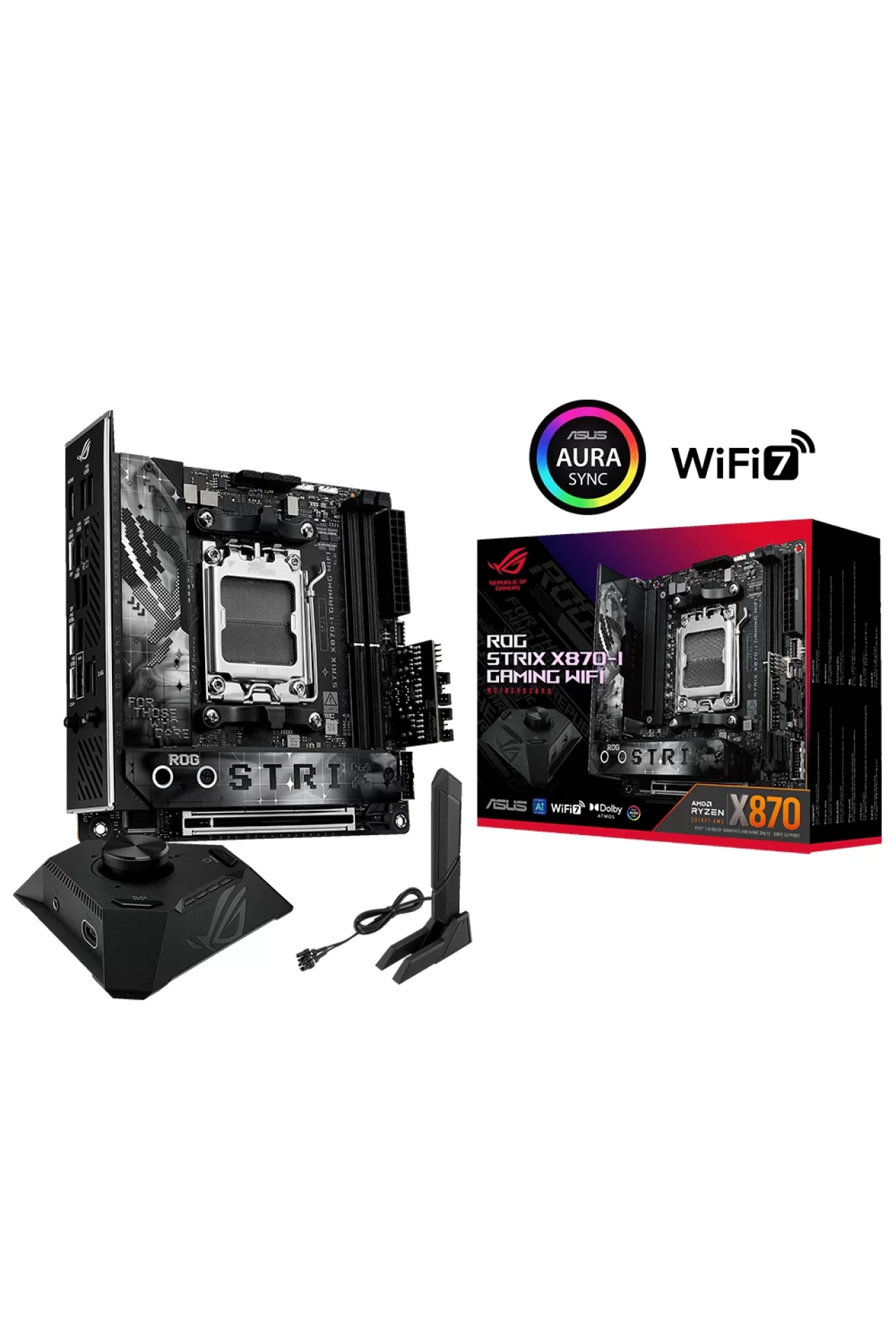 Asus ROG Strix X870-I Gaming WiFi 8600MHz(OC) DDR5 Soket AM5 M.2 HDMI Mini-ITX Anakart