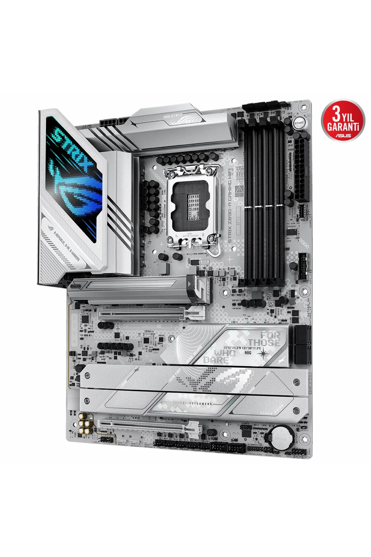 Asus ROG Strix Z890-A Gaming WiFi 8600MHz (OC) DDR5 Soket LGA1851 M.2 HDMI DP ATX Anakart