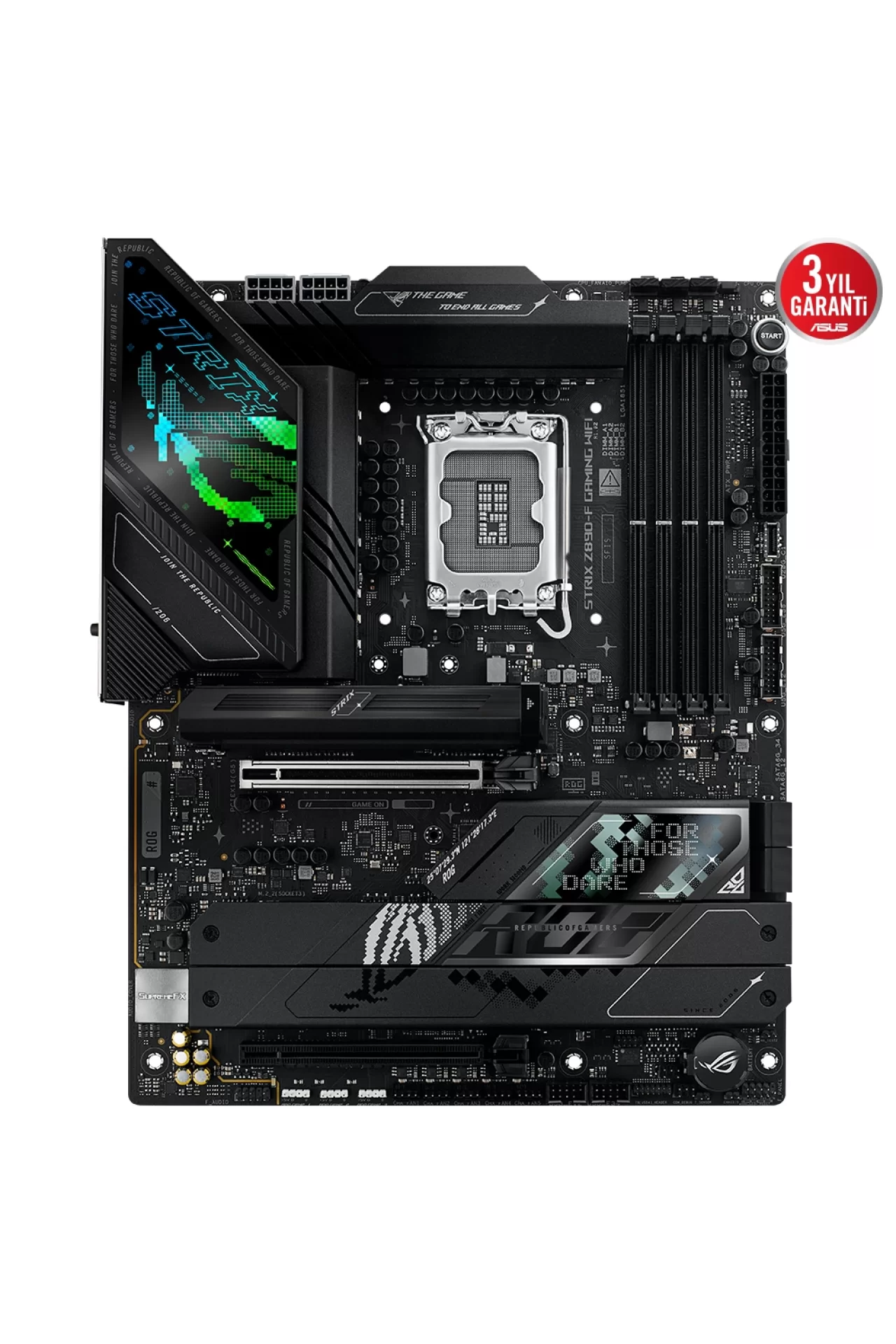 Asus ROG Strix Z890-F Gaming WiFi 8600MHz (OC) DDR5 Soket LGA1851 M.2 HDMI DP ATX Anakart
