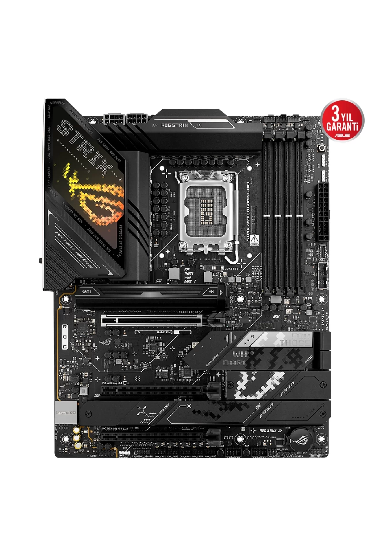 Asus ROG Strix Z890-H Gaming WIFI 9066MHz (OC) DDR5 Soket LGA1851 M.2 HDMI DP ATX Anakart
