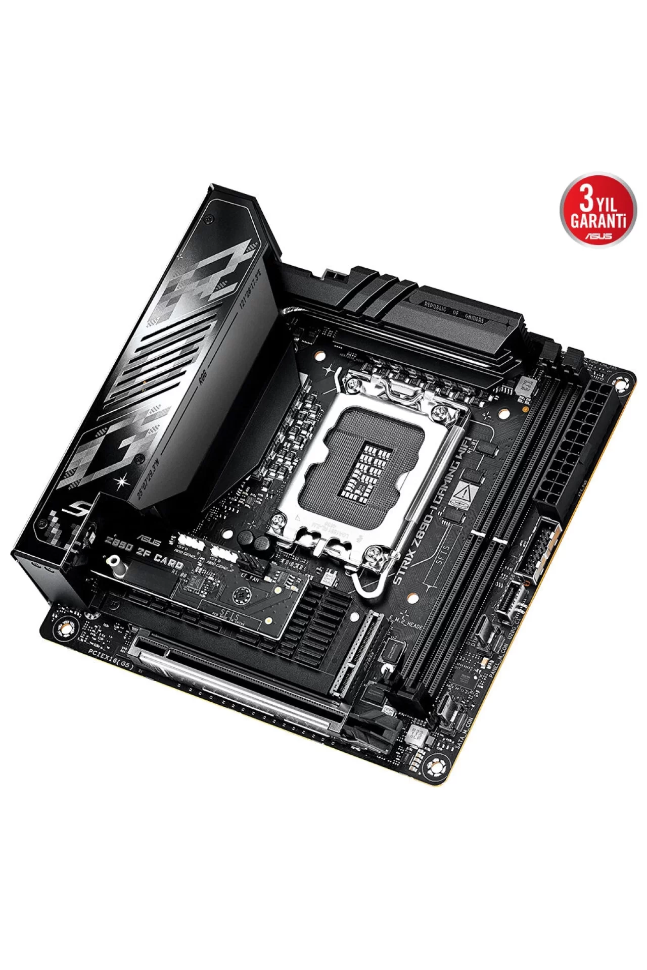 Asus ROG Strix Z890-I Gaming WiFi 8800MHz (OC) DDR5 Soket LGA1851 M.2 HDMI Mini-ITX Anakart