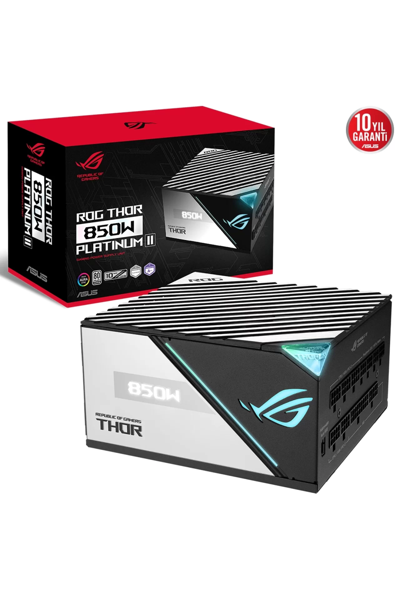 Asus ROG Thor 850P2 80+ Platinum ARGB Full Modüler 135mm Fanlı PSU
