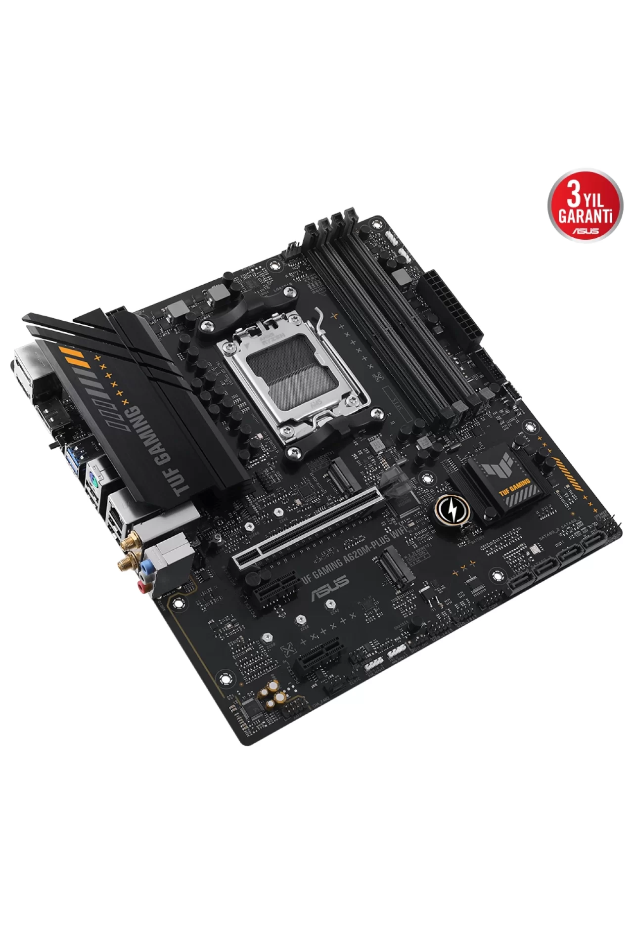 Asus Tuf Gaming A620M-Plus WiFi 6400MHz (OC) DDR5 Soket AM5 M.2 HDMI DP mATX Anakart