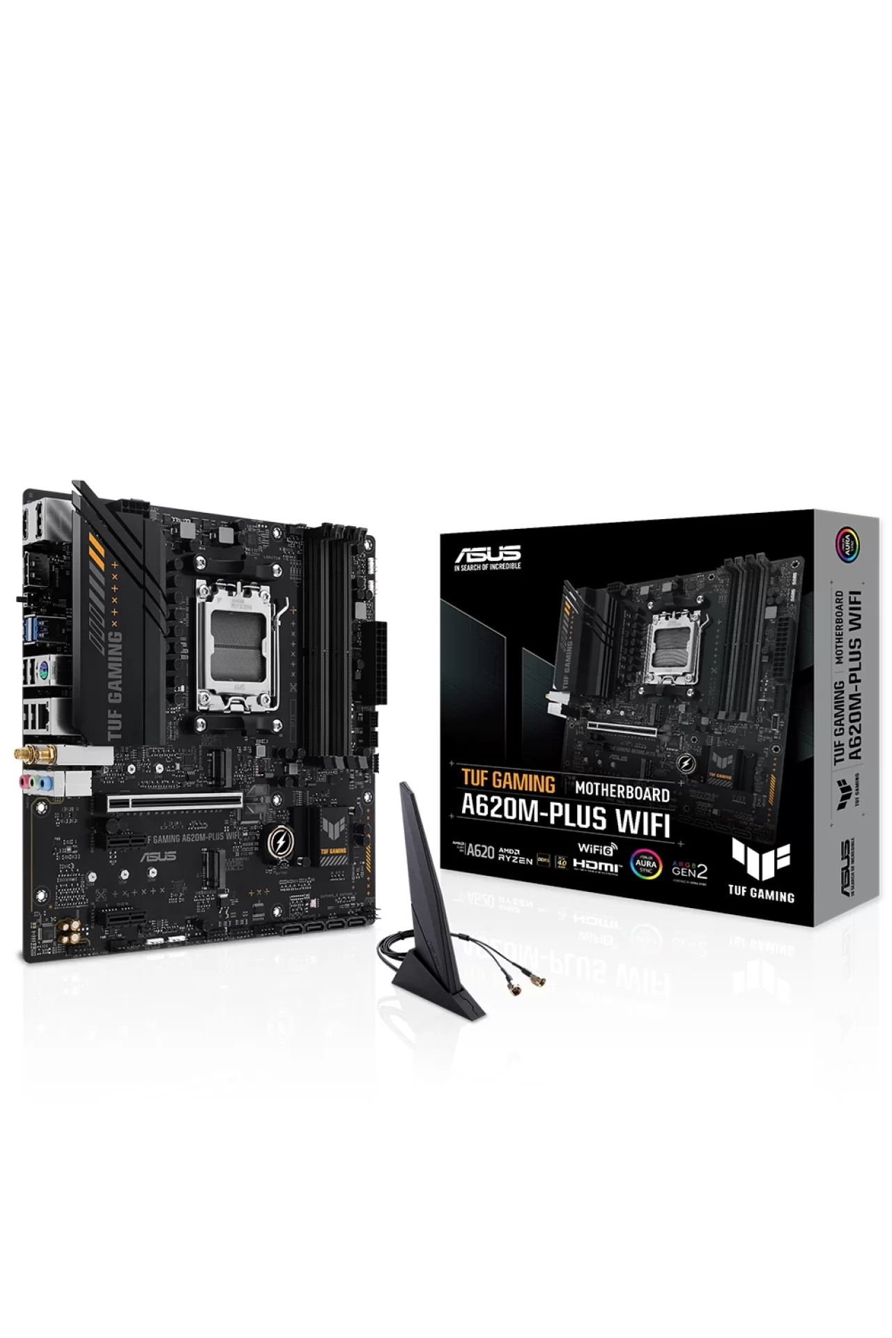 Asus Tuf Gaming A620M-Plus WiFi 6400MHz (OC) DDR5 Soket AM5 M.2 HDMI DP mATX Anakart