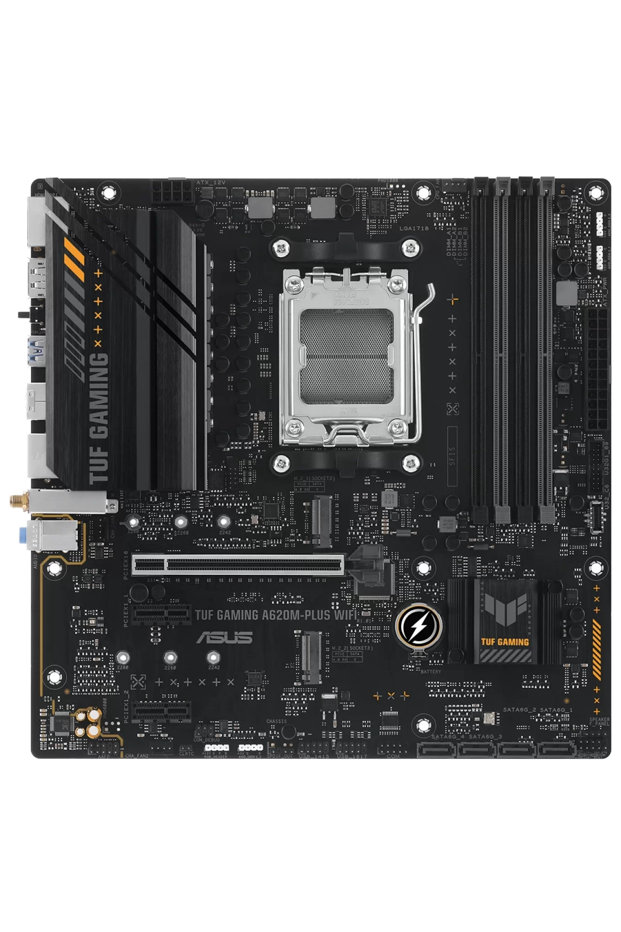 Asus Tuf Gaming A620M-Plus WiFi 6400MHz (OC) DDR5 Soket AM5 M.2 HDMI DP mATX Anakart