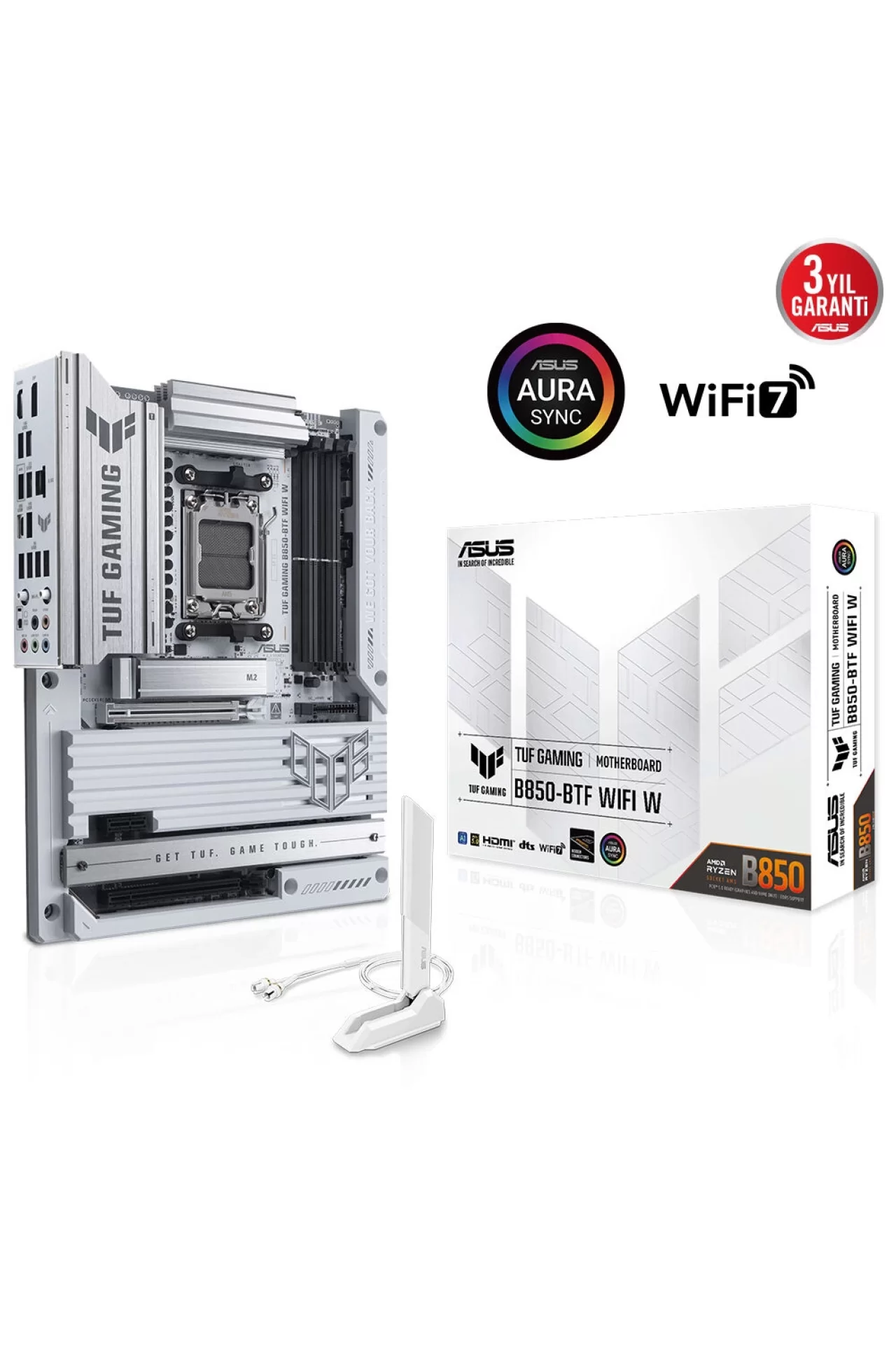 Asus TUF Gaming B850-PLUS WiFi 8000MHz (OC) DDR5 Soket AM5 M.2 HDMI DP ATX Anakart