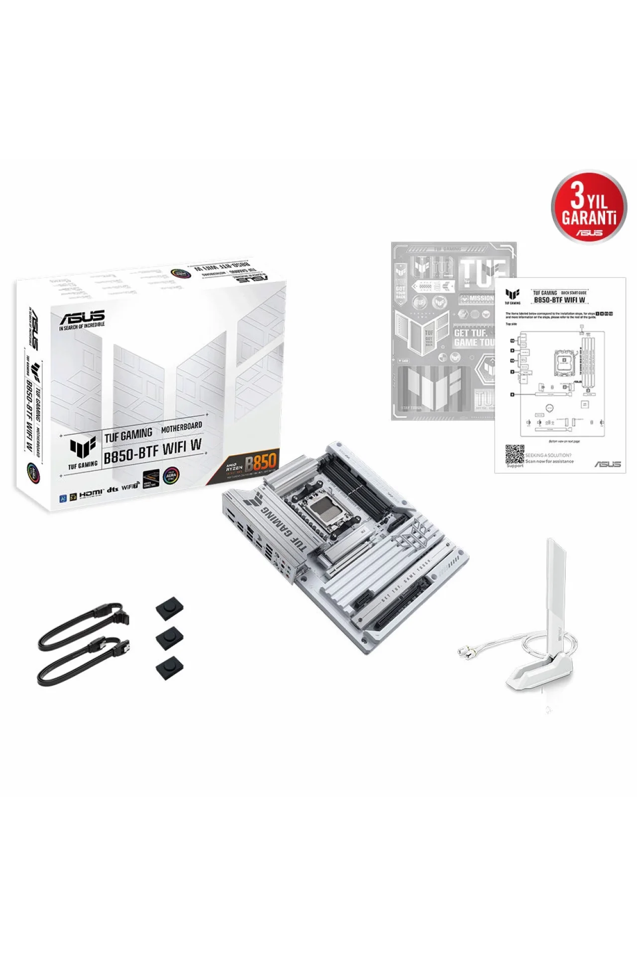 Asus TUF Gaming B850-PLUS WiFi 8000MHz (OC) DDR5 Soket AM5 M.2 HDMI DP ATX Anakart