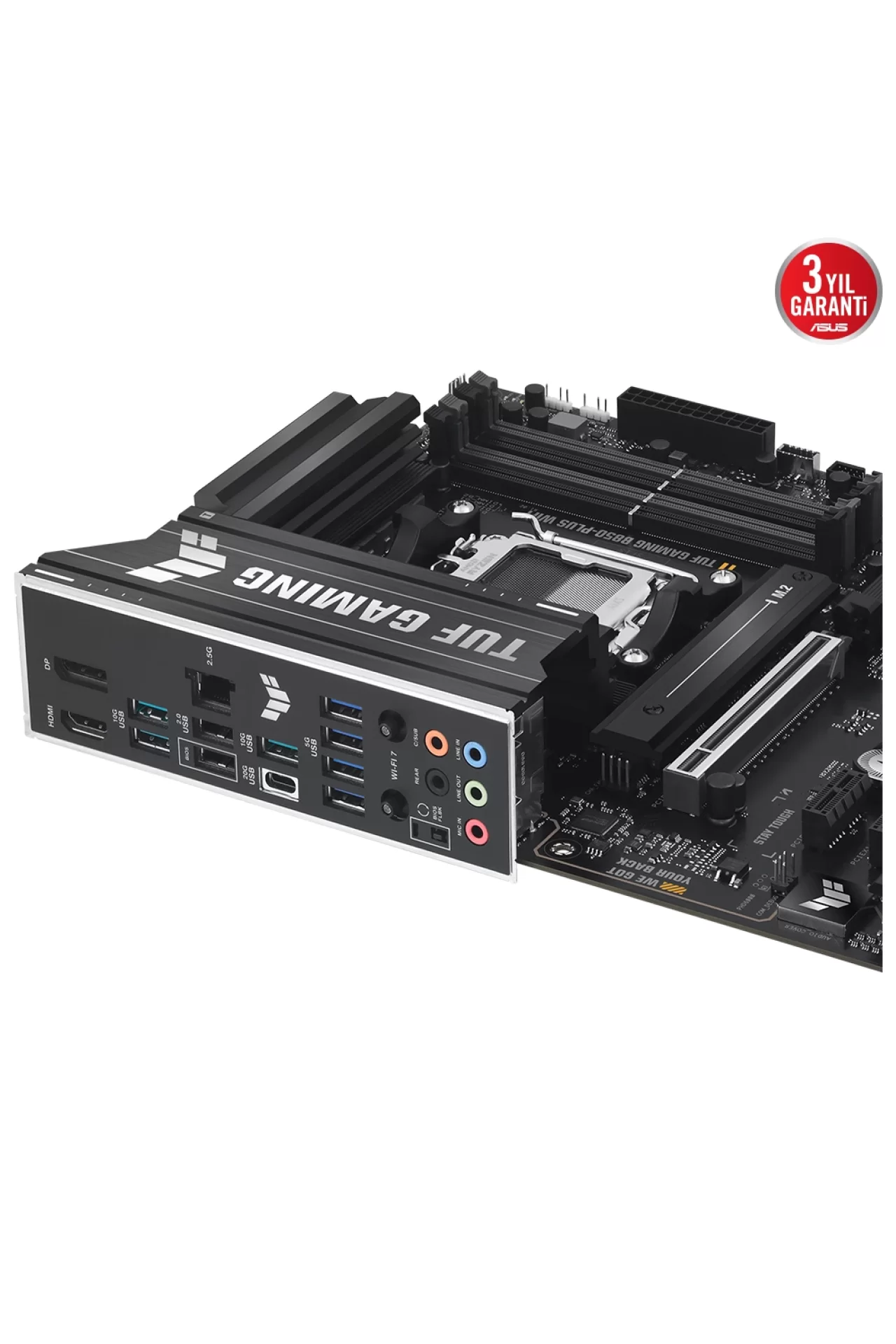 Asus TUF Gaming B850-PLUS WiFi 8000MHz (OC) DDR5 Soket AM5 M.2 HDMI DP ATX Anakart