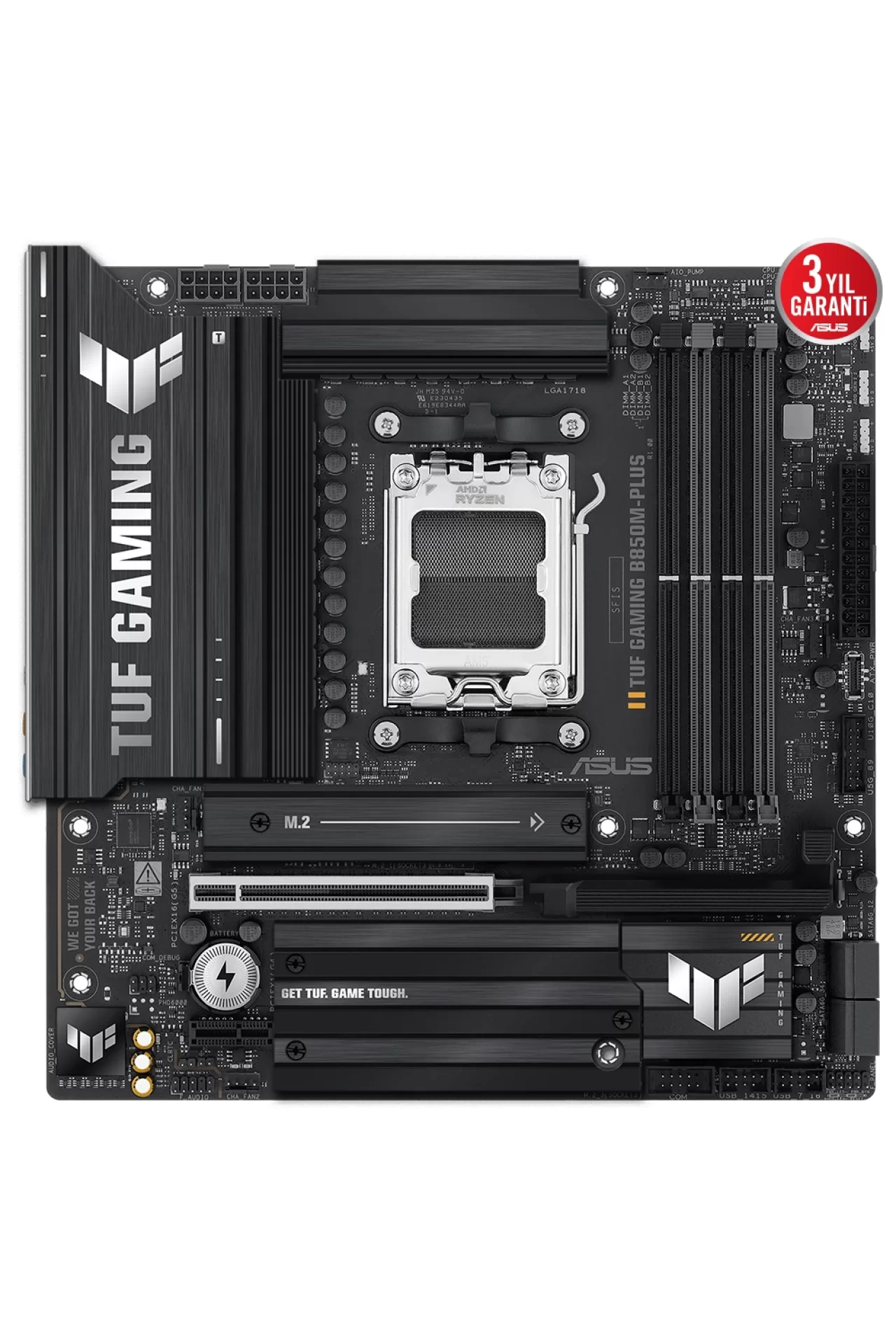 Asus TUF Gaming B850M-PLUS WiFi 8000MHz (OC) DDR5 Soket AM5 M.2 HDMI DP mATX Anakart