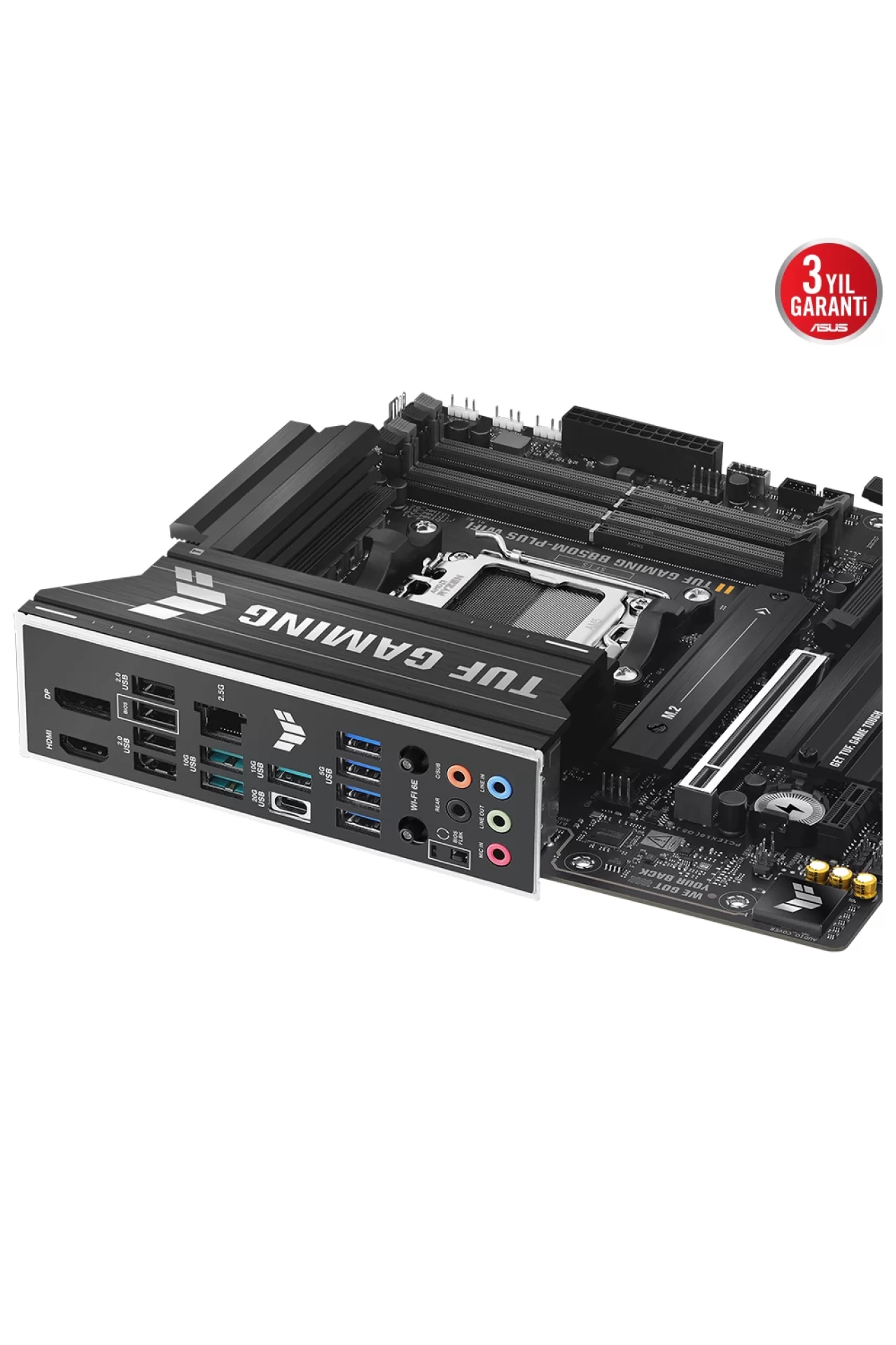 Asus TUF Gaming B850M-PLUS WiFi 8000MHz (OC) DDR5 Soket AM5 M.2 HDMI DP mATX Anakart