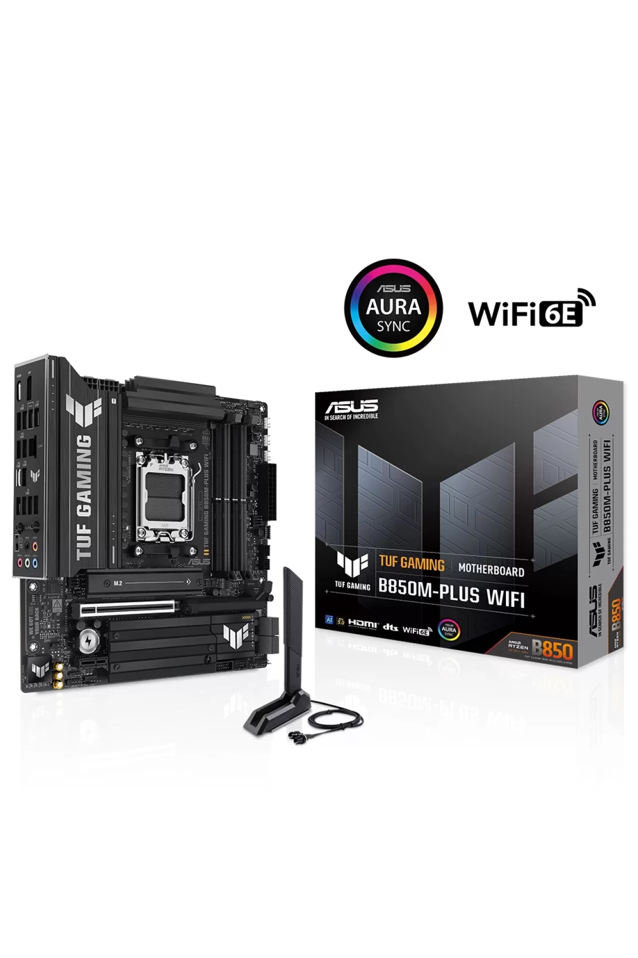 Asus TUF Gaming B850M-PLUS WiFi 8000MHz (OC) DDR5 Soket AM5 M.2 HDMI DP mATX Anakart