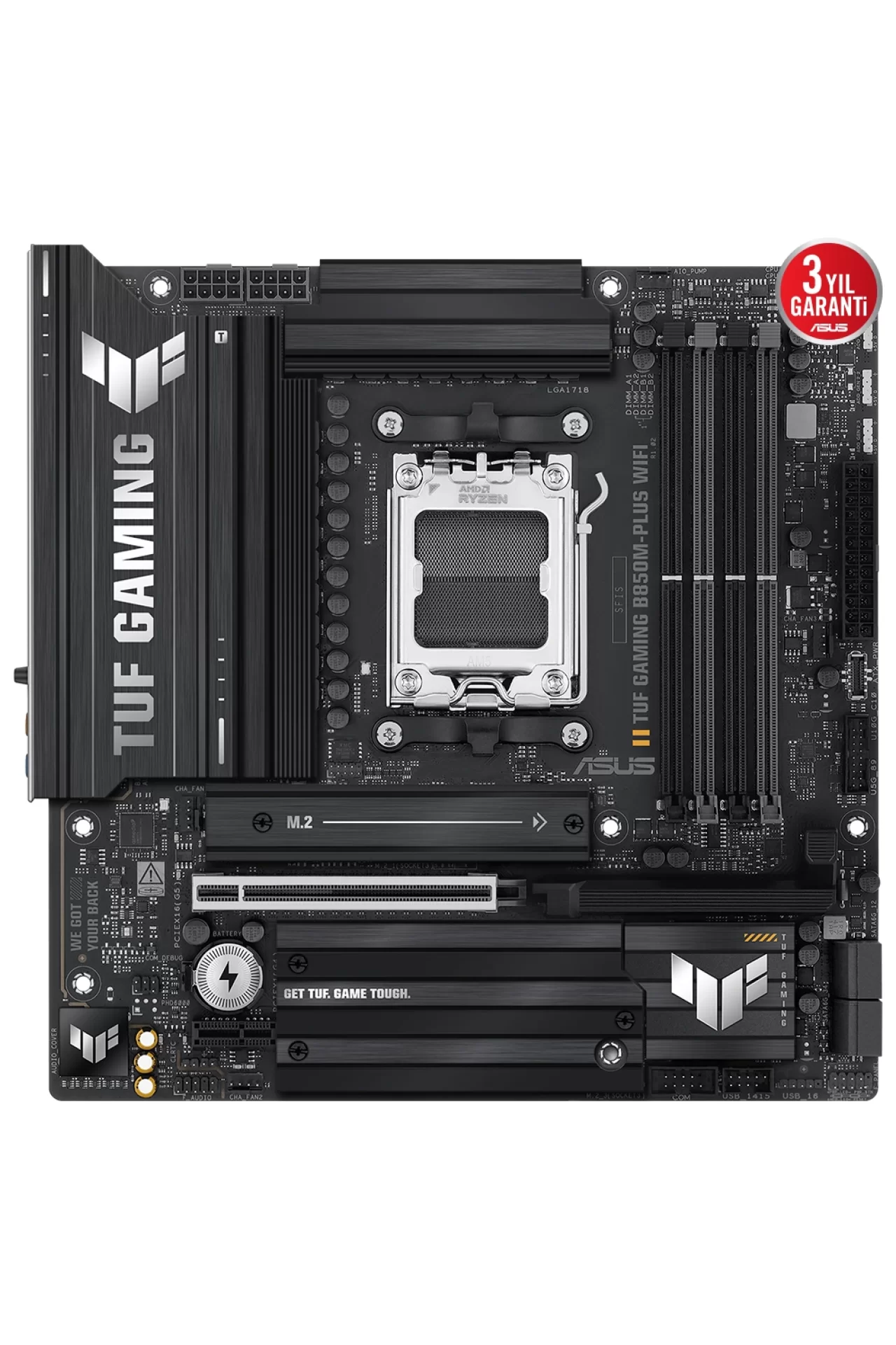 Asus TUF Gaming B850M-PLUS WiFi 8000MHz (OC) DDR5 Soket AM5 M.2 HDMI DP mATX Anakart