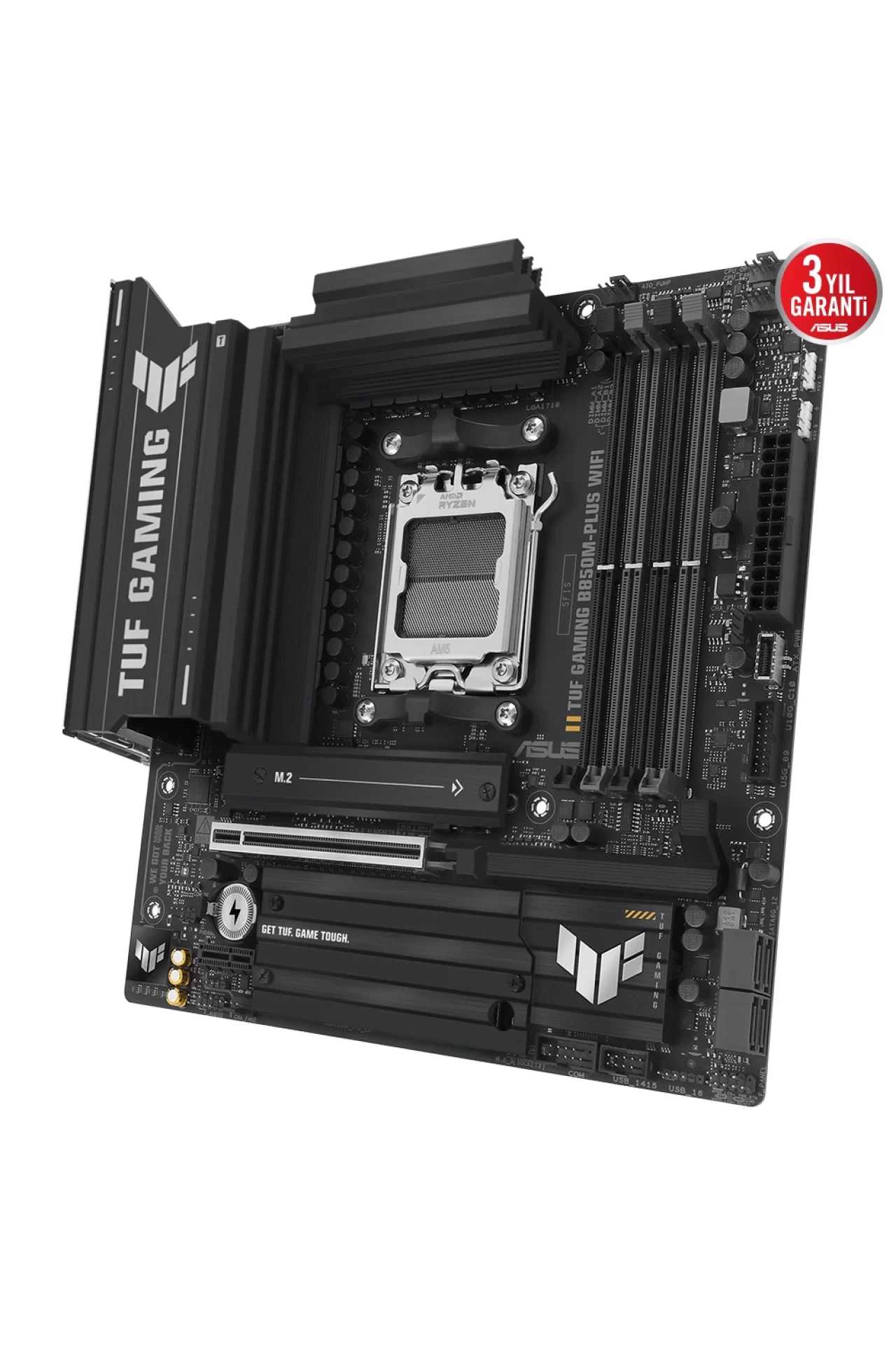 Asus TUF Gaming B850M-PLUS WiFi 8000MHz (OC) DDR5 Soket AM5 M.2 HDMI DP mATX Anakart