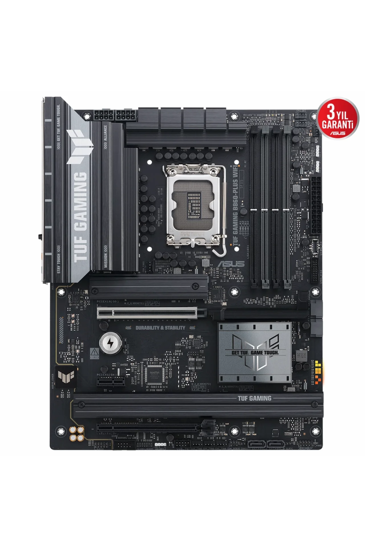 Asus TUF Gaming B860-PLUS WiFi 8666MHz (OC) DDR5 Soket LGA1851 M.2 HDMI DP ATX Anakart