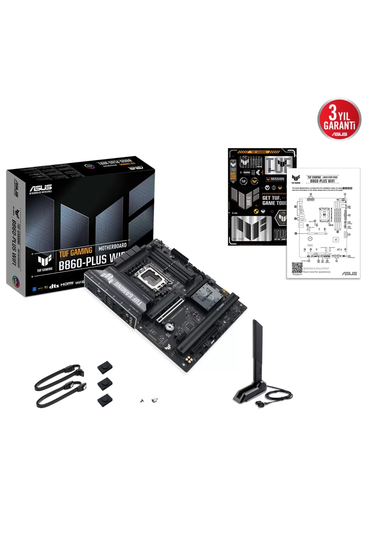 Asus TUF Gaming B860-PLUS WiFi 8666MHz (OC) DDR5 Soket LGA1851 M.2 HDMI DP ATX Anakart