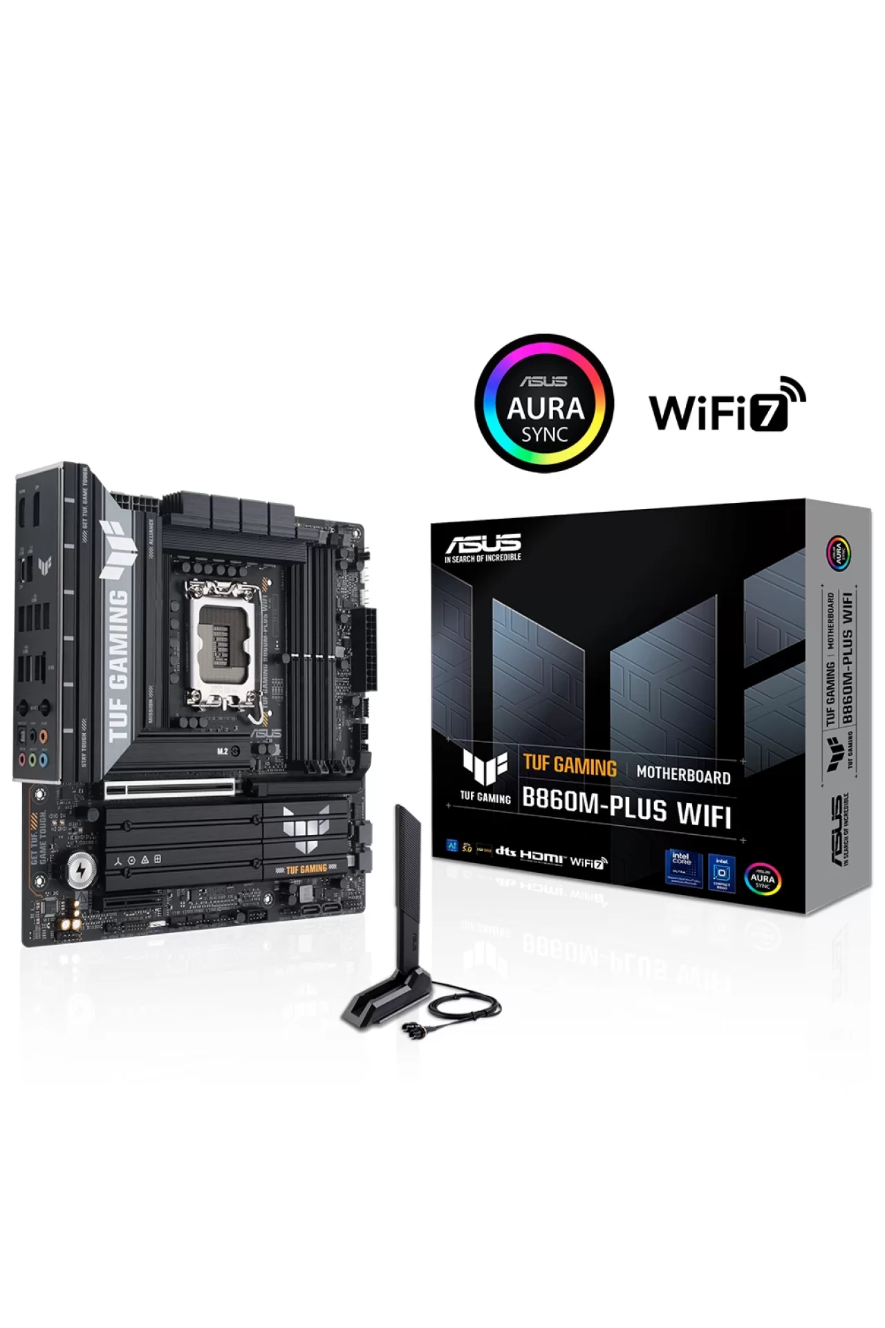Asus TUF Gaming B860M-PLUS WiFi 8800MHz (OC) DDR5 Soket LGA1851 M.2 HDMI DP mATX Anakart