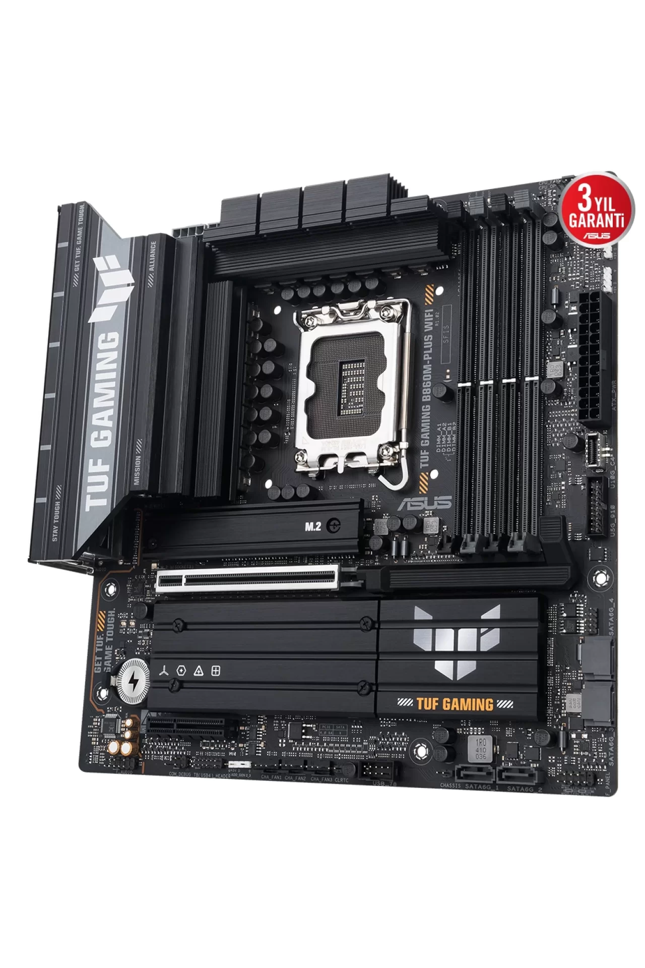 Asus TUF Gaming B860M-PLUS WiFi 8800MHz (OC) DDR5 Soket LGA1851 M.2 HDMI DP mATX Anakart