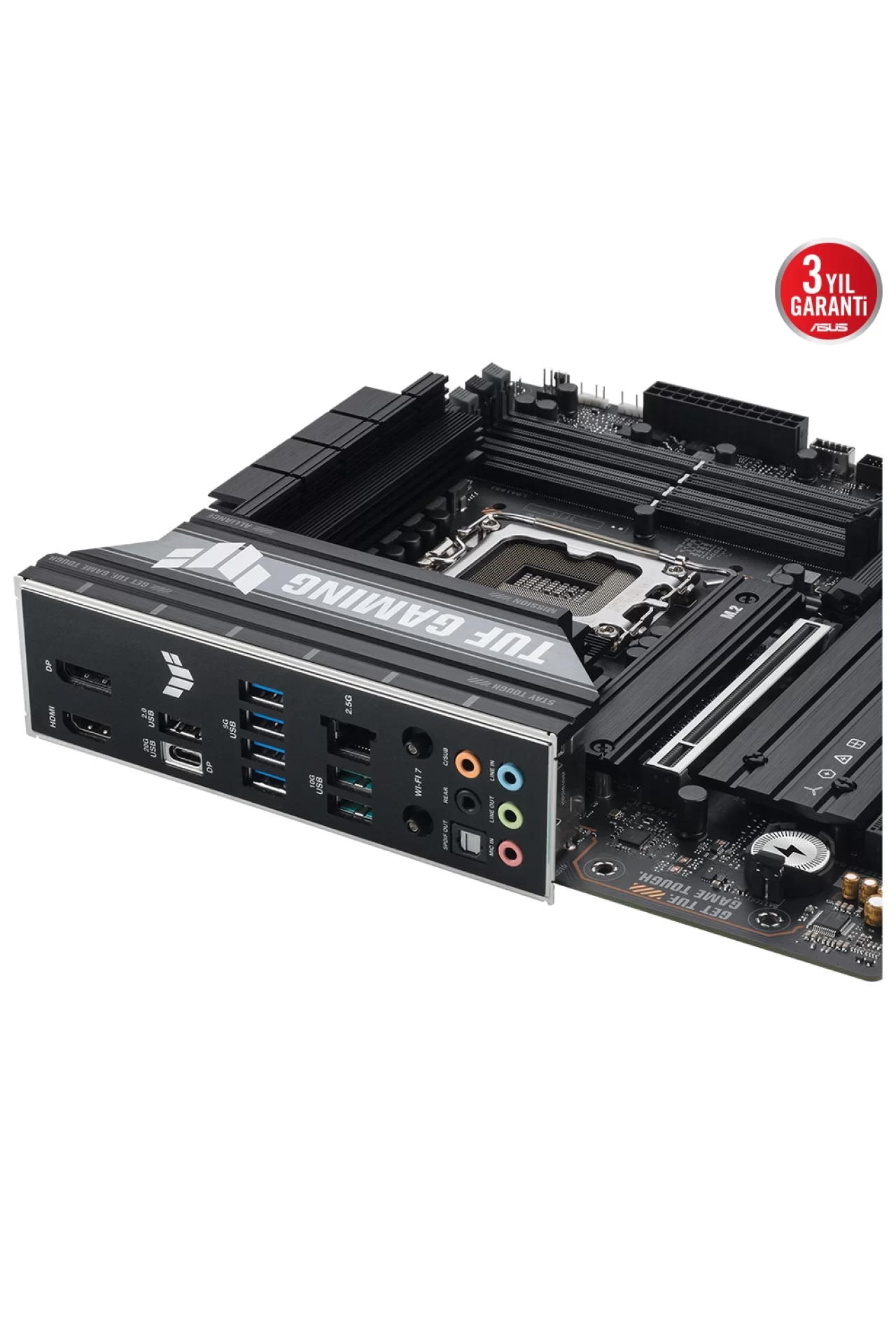 Asus TUF Gaming B860M-PLUS WiFi 8800MHz (OC) DDR5 Soket LGA1851 M.2 HDMI DP mATX Anakart